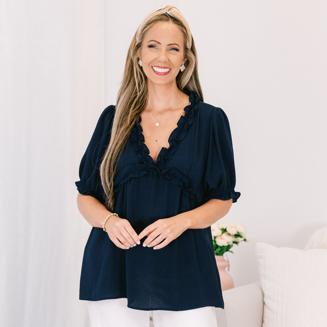 Dancing For Fun Top, Navy