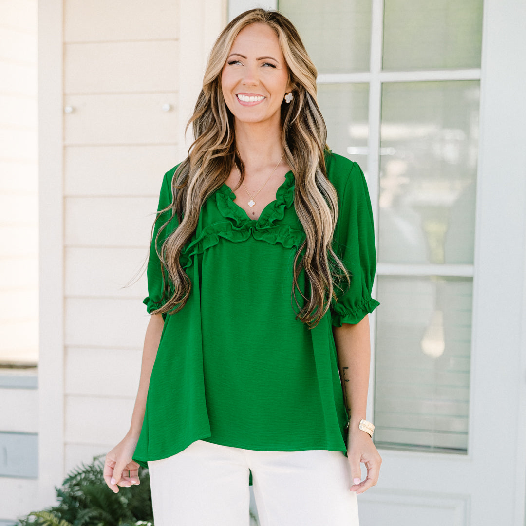 Dancing For Fun Top, Green