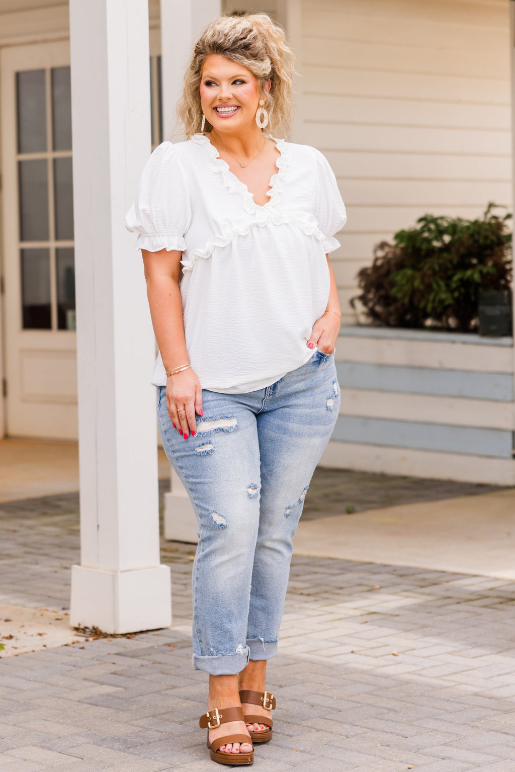 Dancing For Fun Top, Ivory