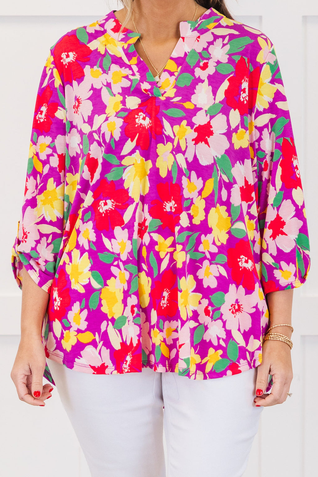 Dancing In The Field Top, Magenta Multi
