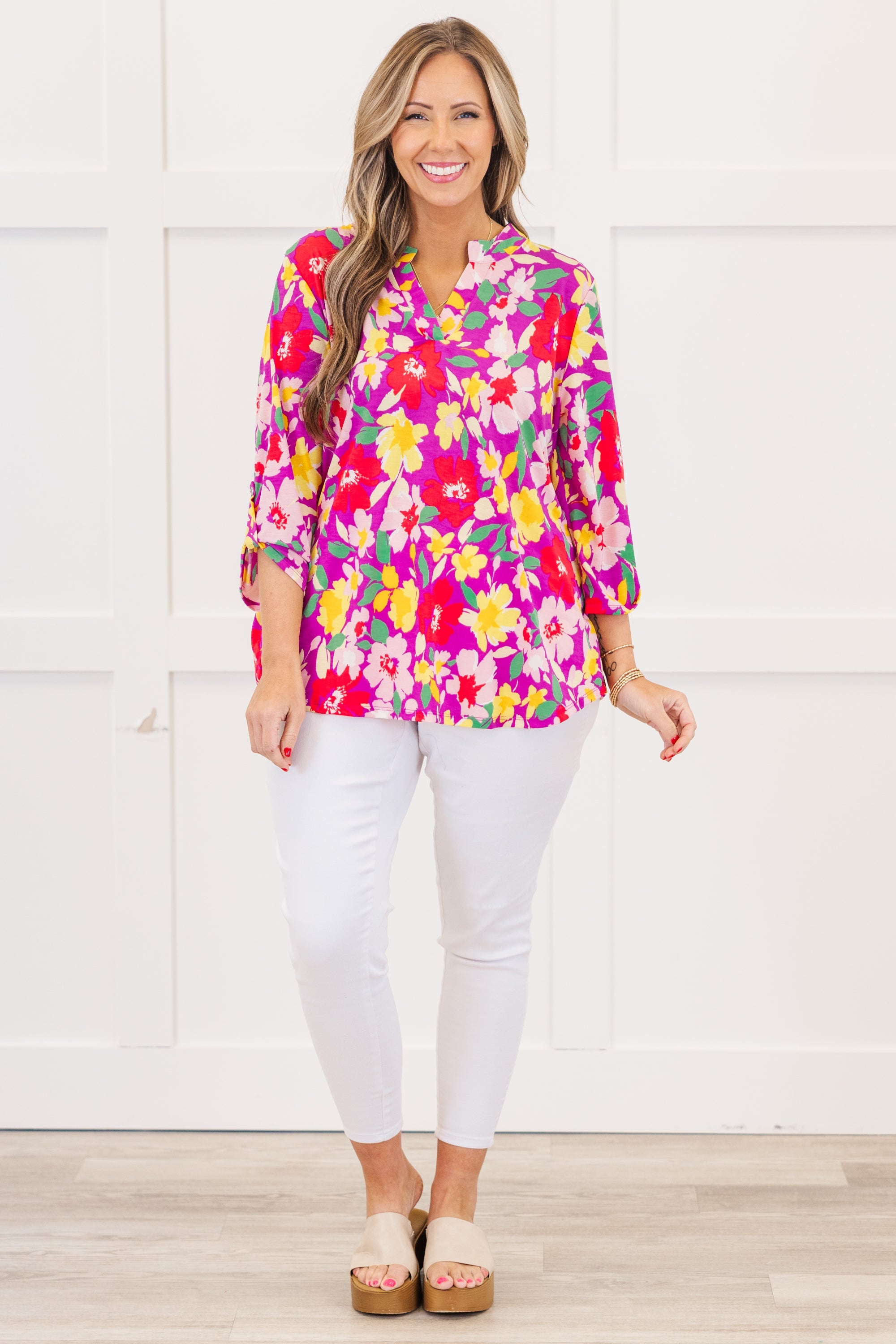 Dancing In The Field Top, Magenta Multi