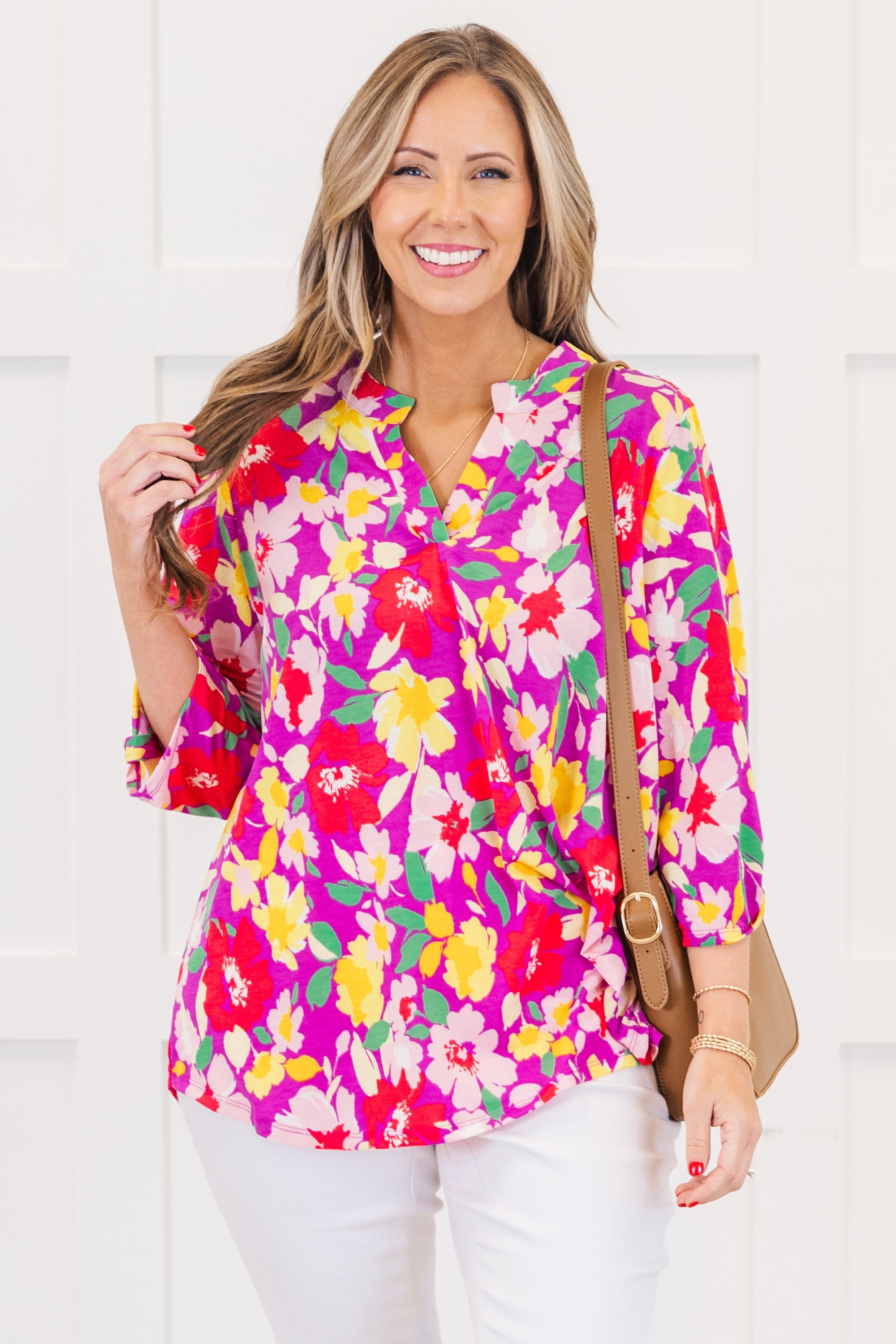 Dancing In The Field Top, Magenta Multi