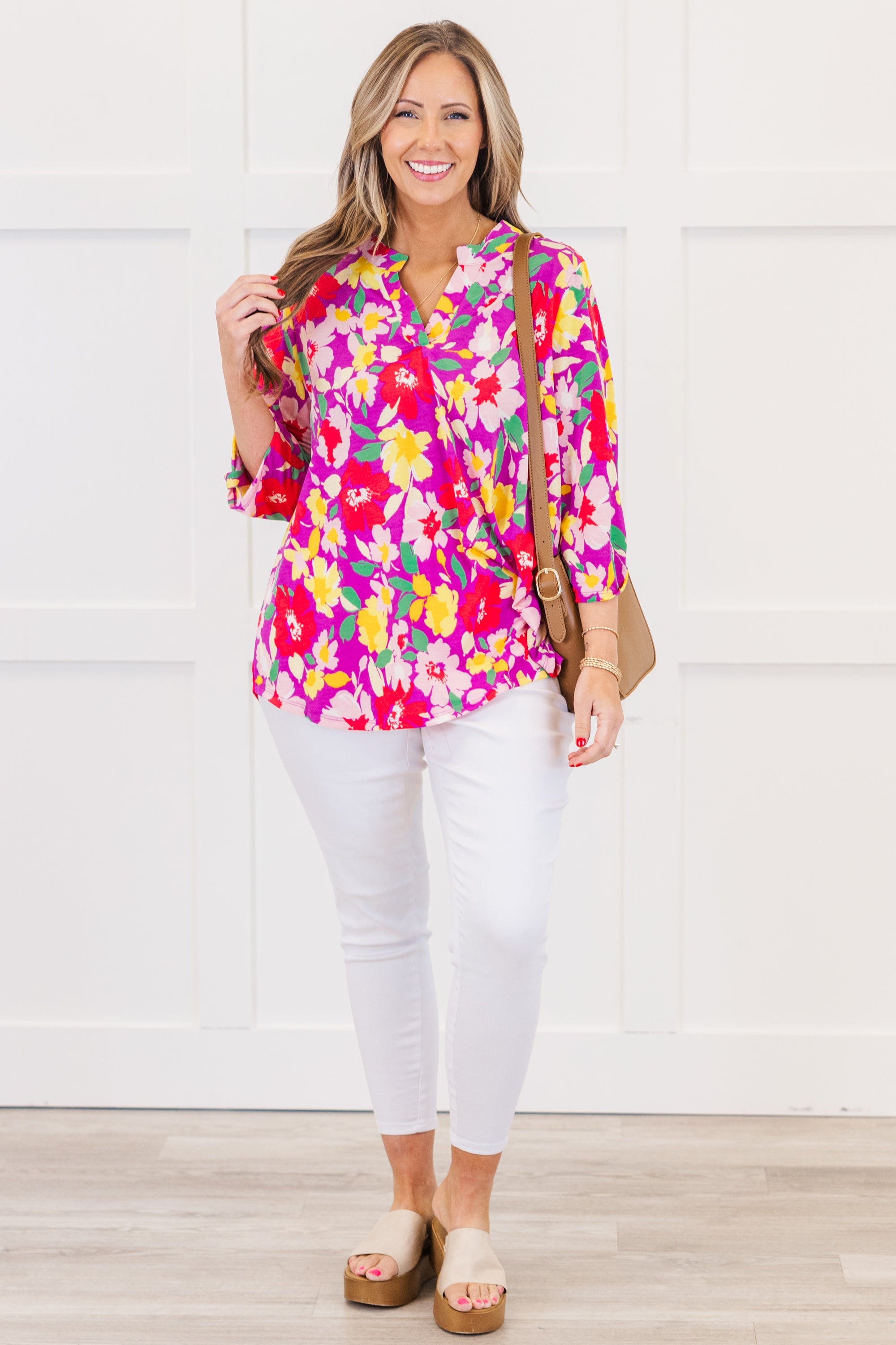 Dancing In The Field Top, Magenta Multi