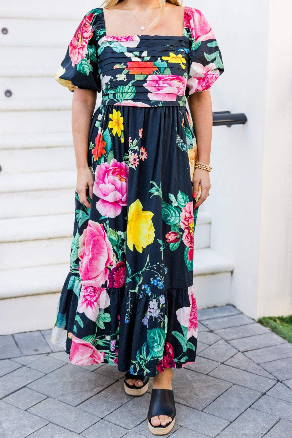 Dare To Be Darling Dress, Black Floral