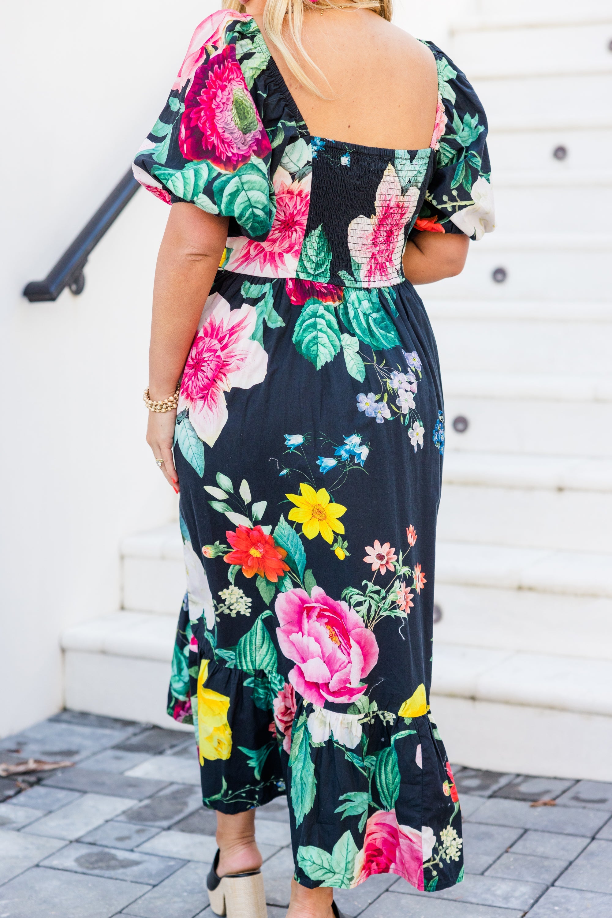 Dare To Be Darling Dress, Black Floral