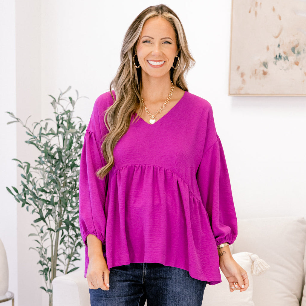 Date Night Top, Purple