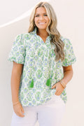 Daydreamer Top, Green Floral