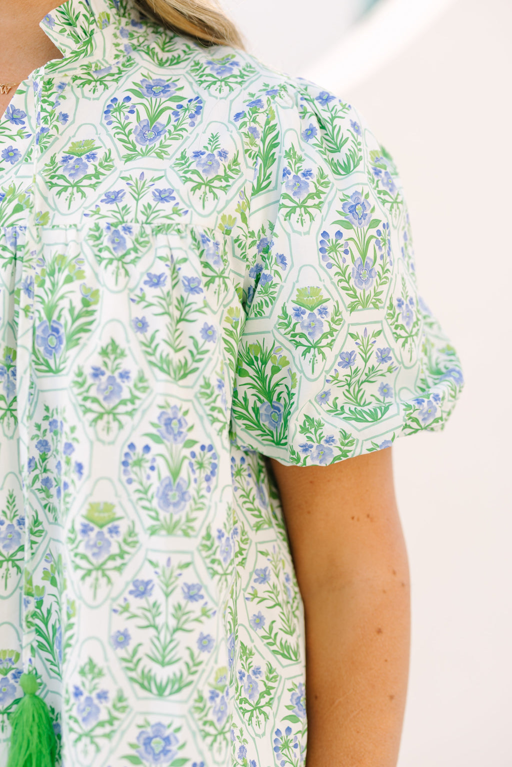 Daydreamer Top, Green Floral