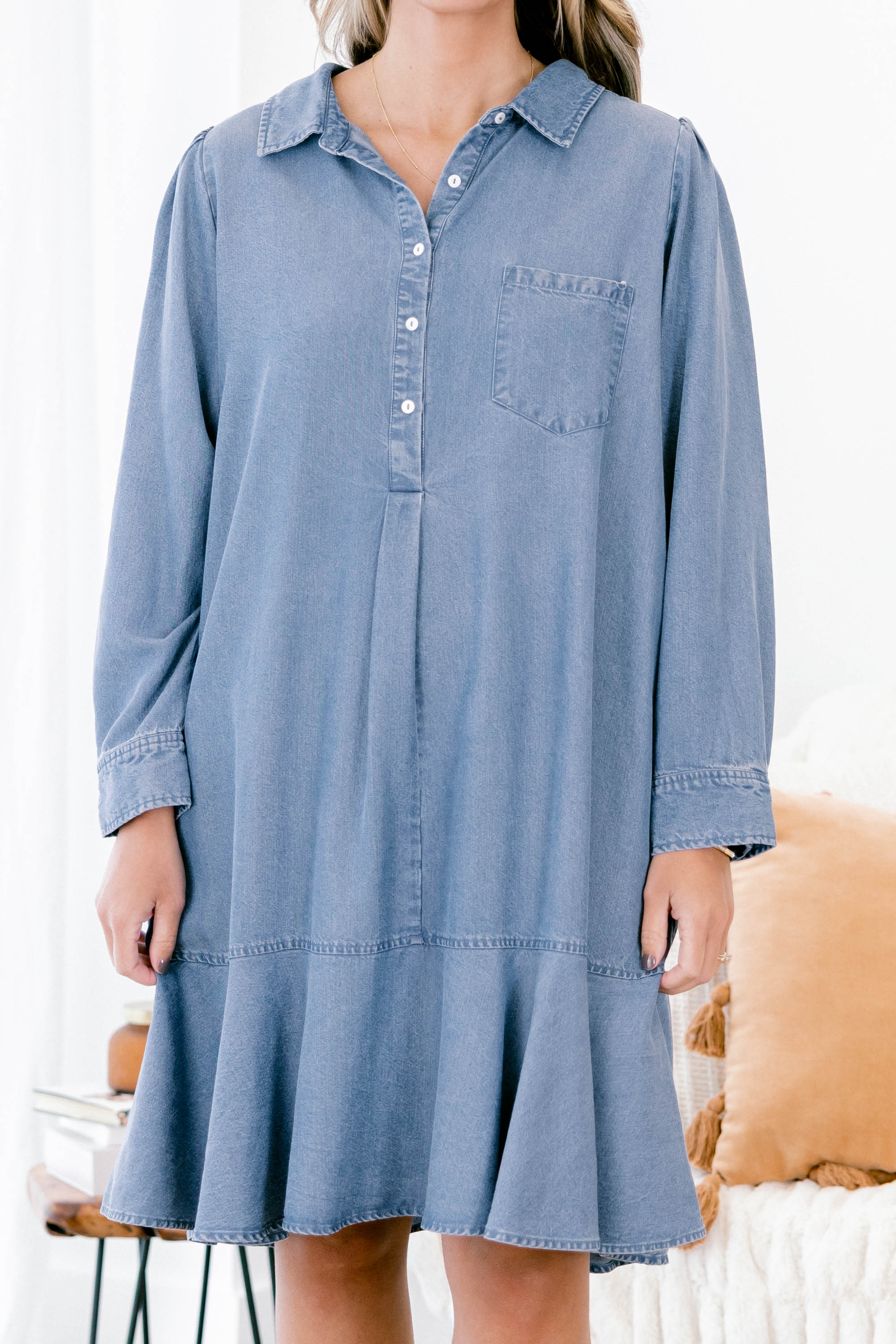 Days Like Today Dress, Denim Blue