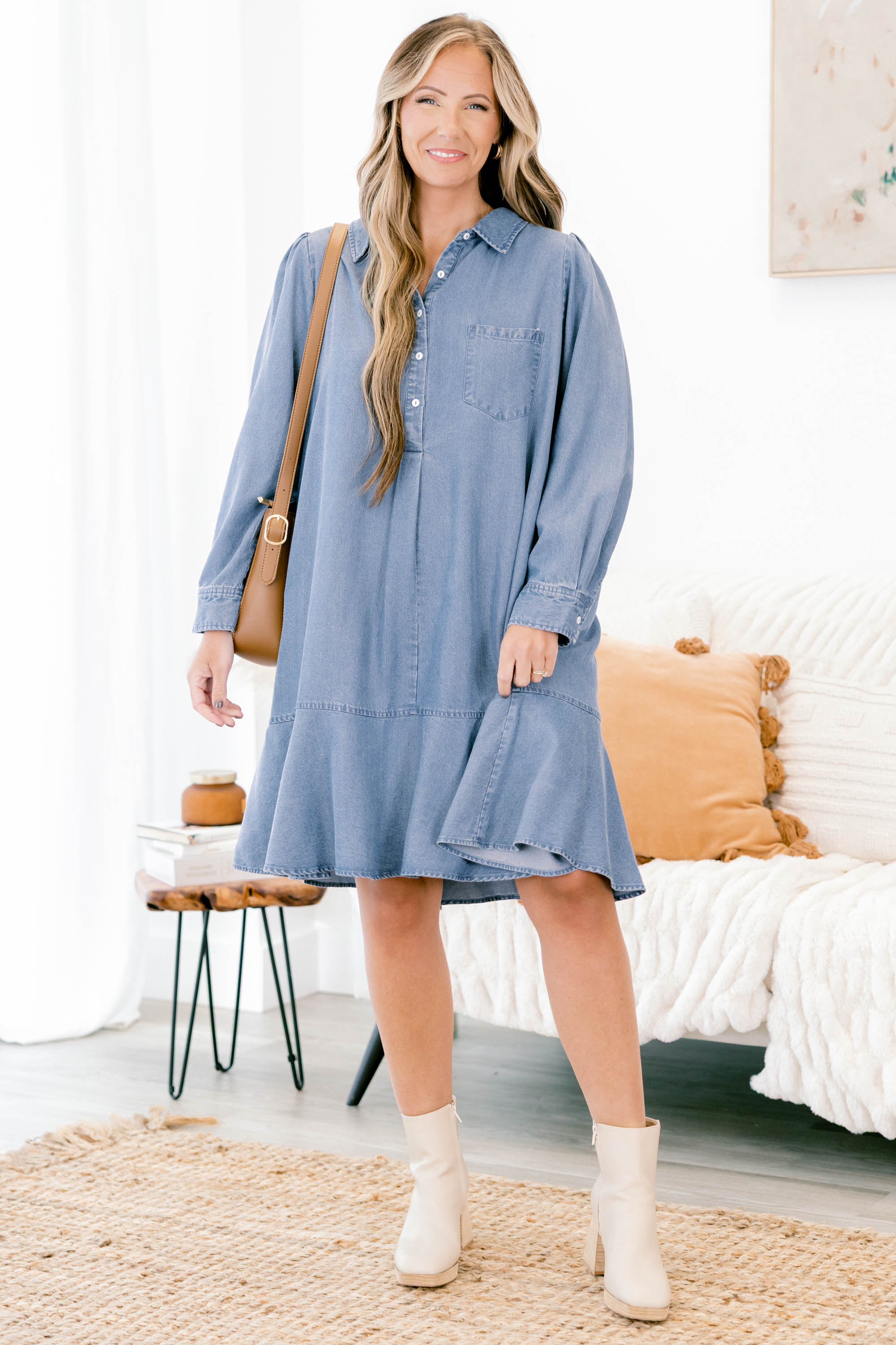 Days Like Today Dress, Denim Blue
