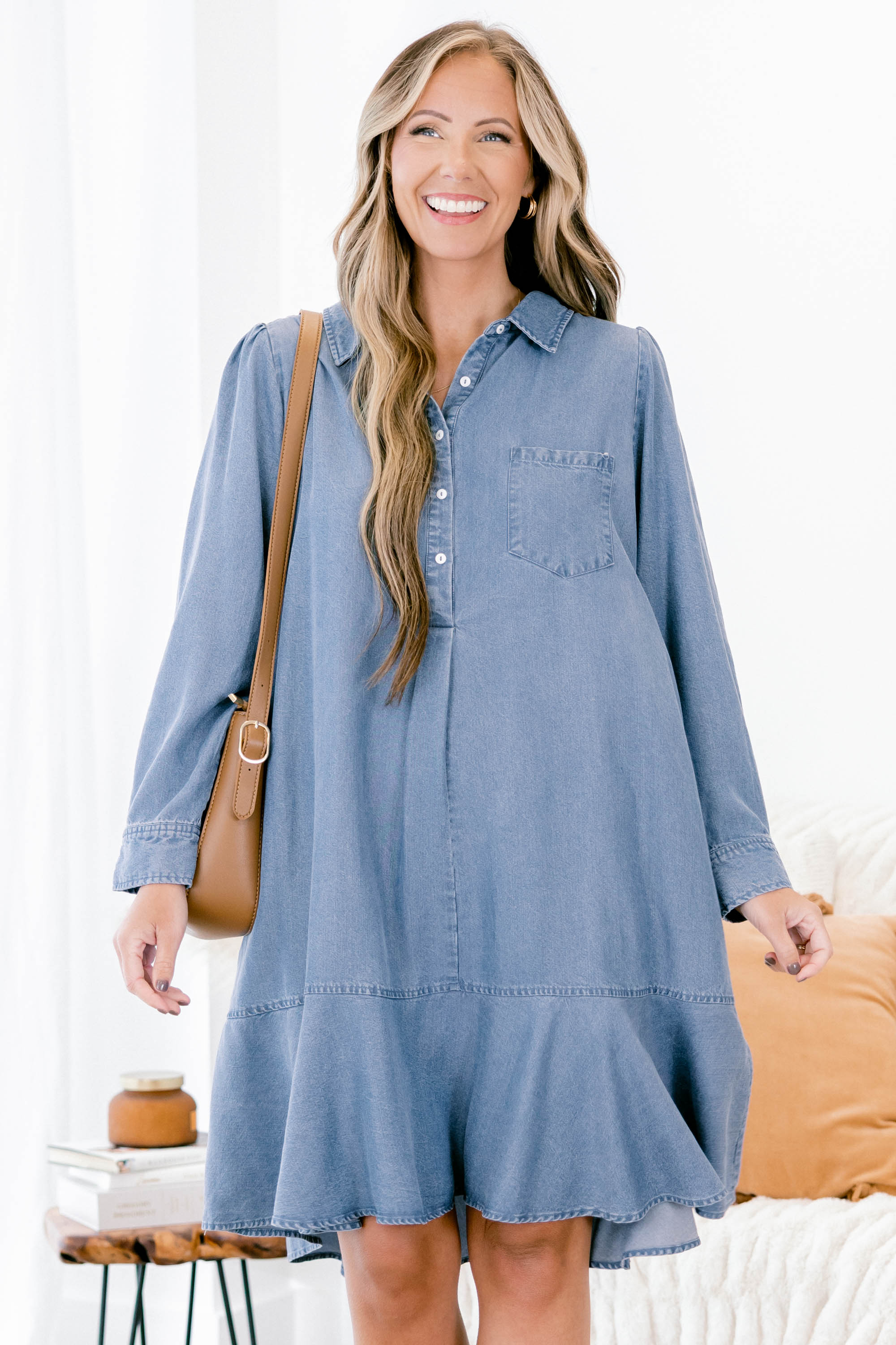 Days Like Today Dress, Denim Blue