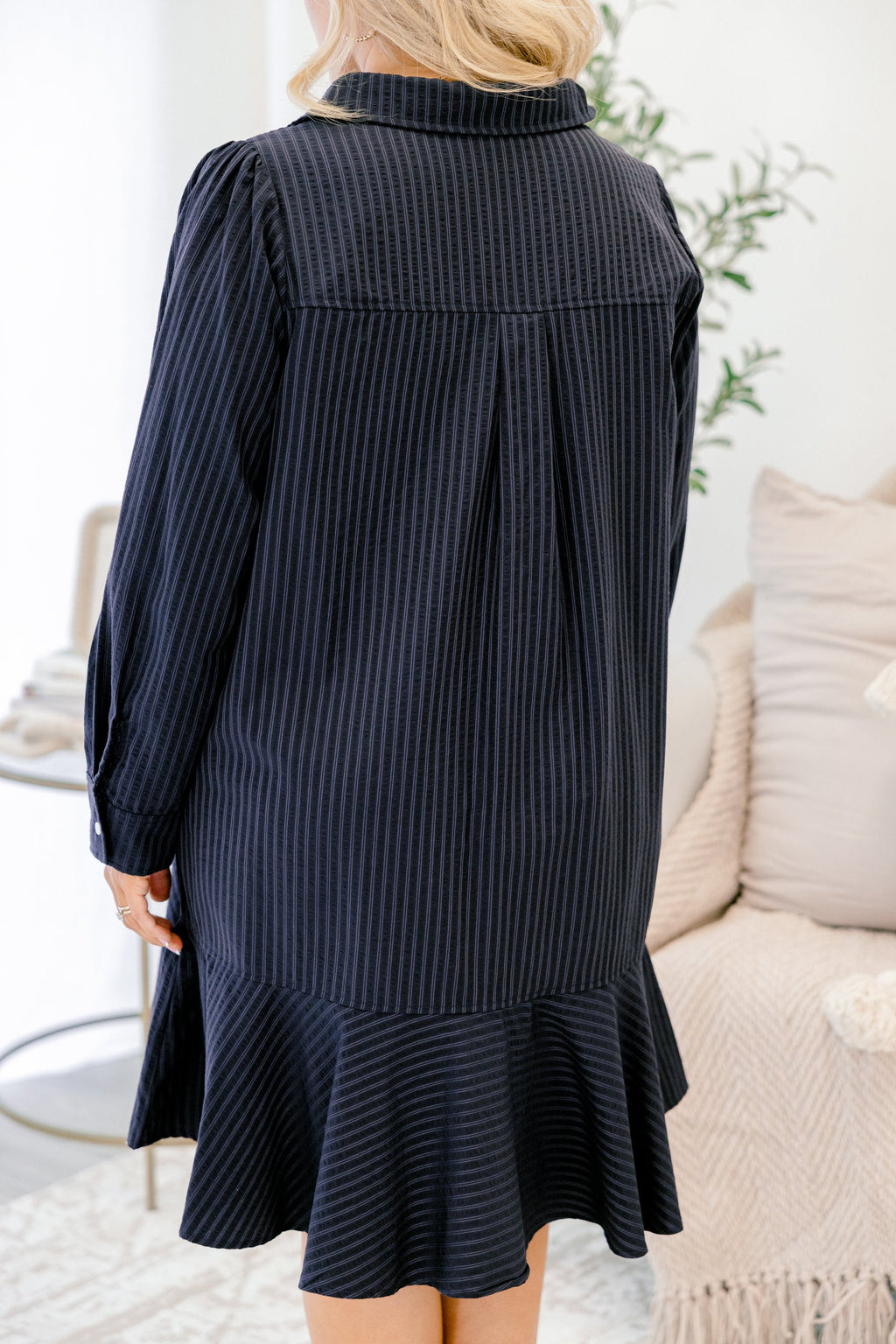 Days Like Today Dress, Navy Stripe