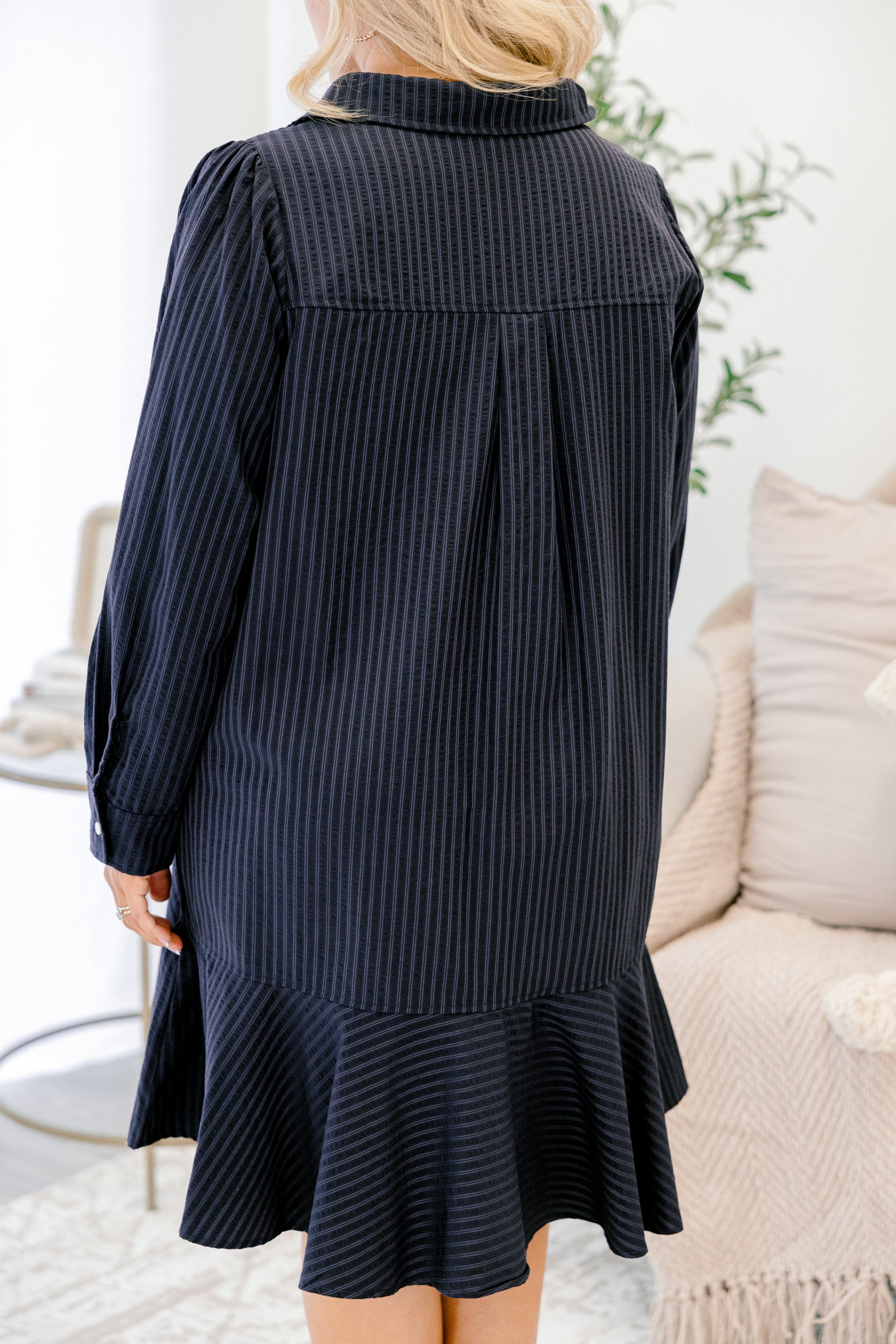 Days Like Today Dress, Navy Stripe