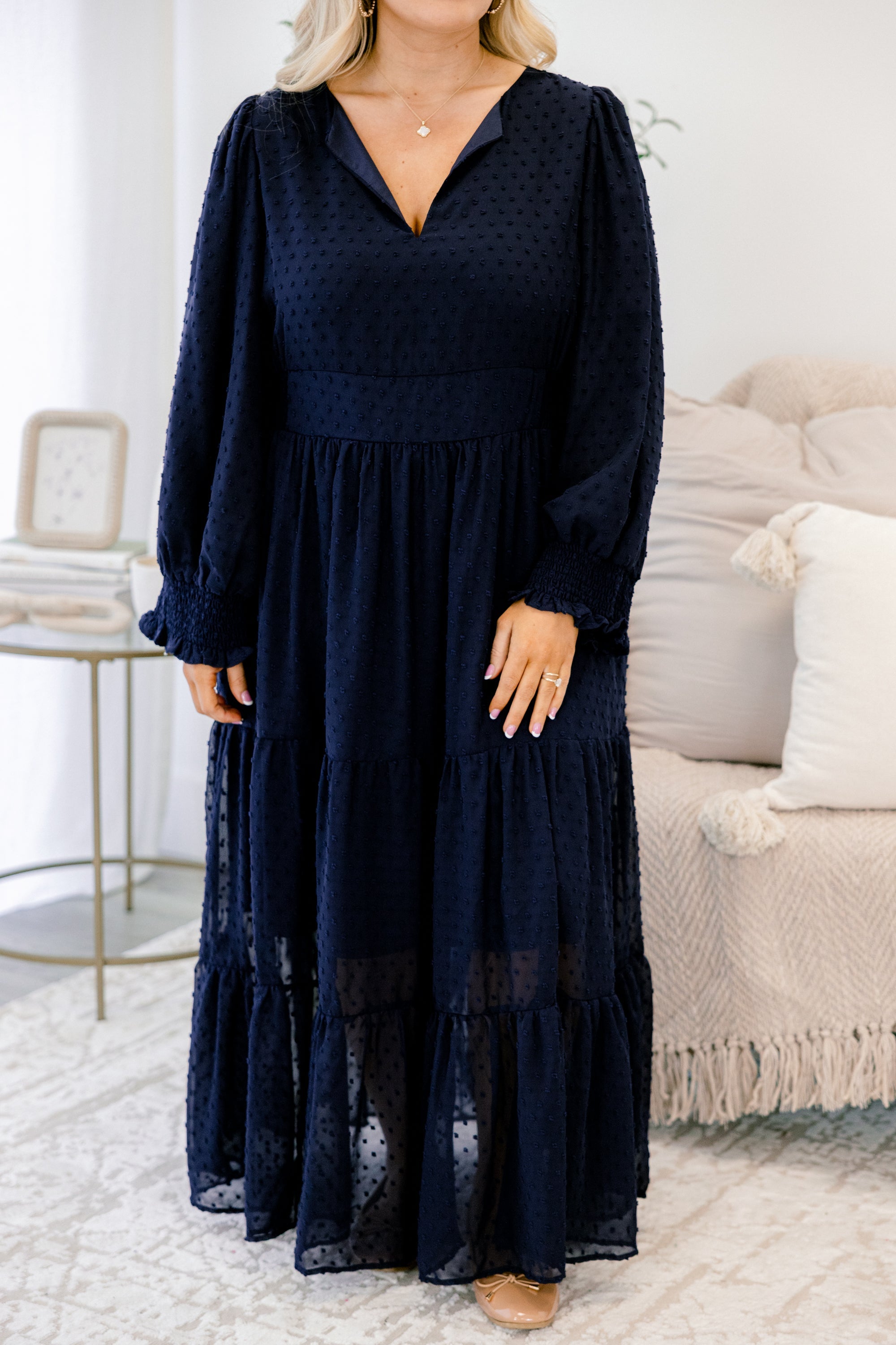 Days Of Dreaming Dress, Navy Swiss