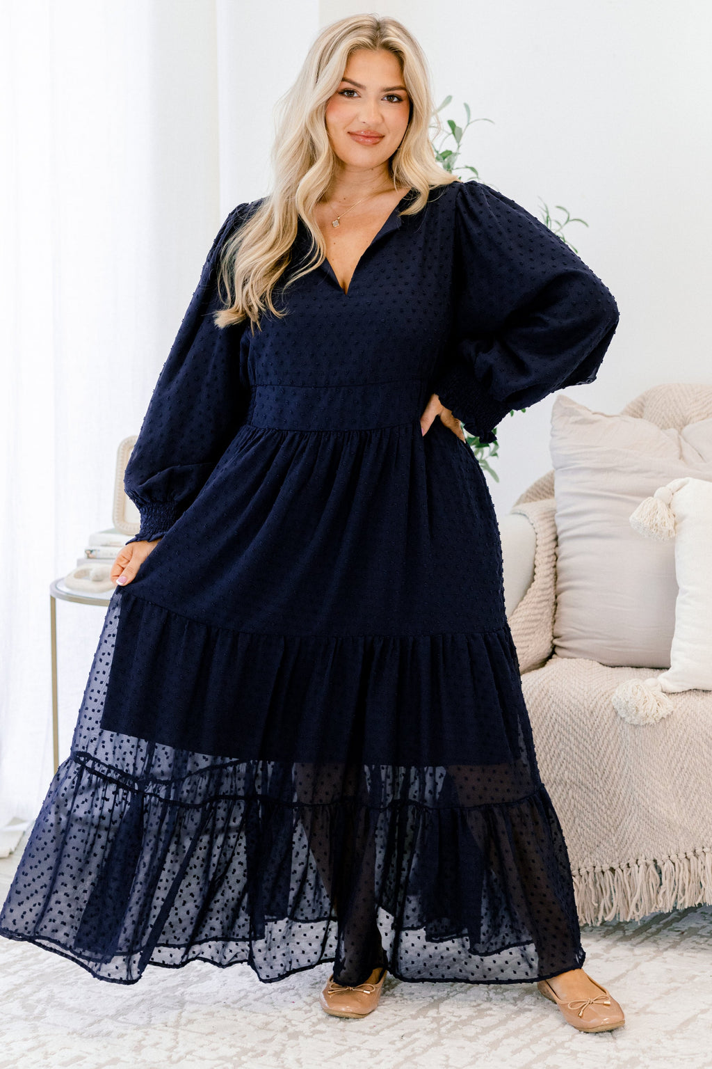 Days Of Dreaming Dress, Navy Swiss