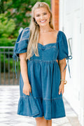 Denim Love Dress, Blue