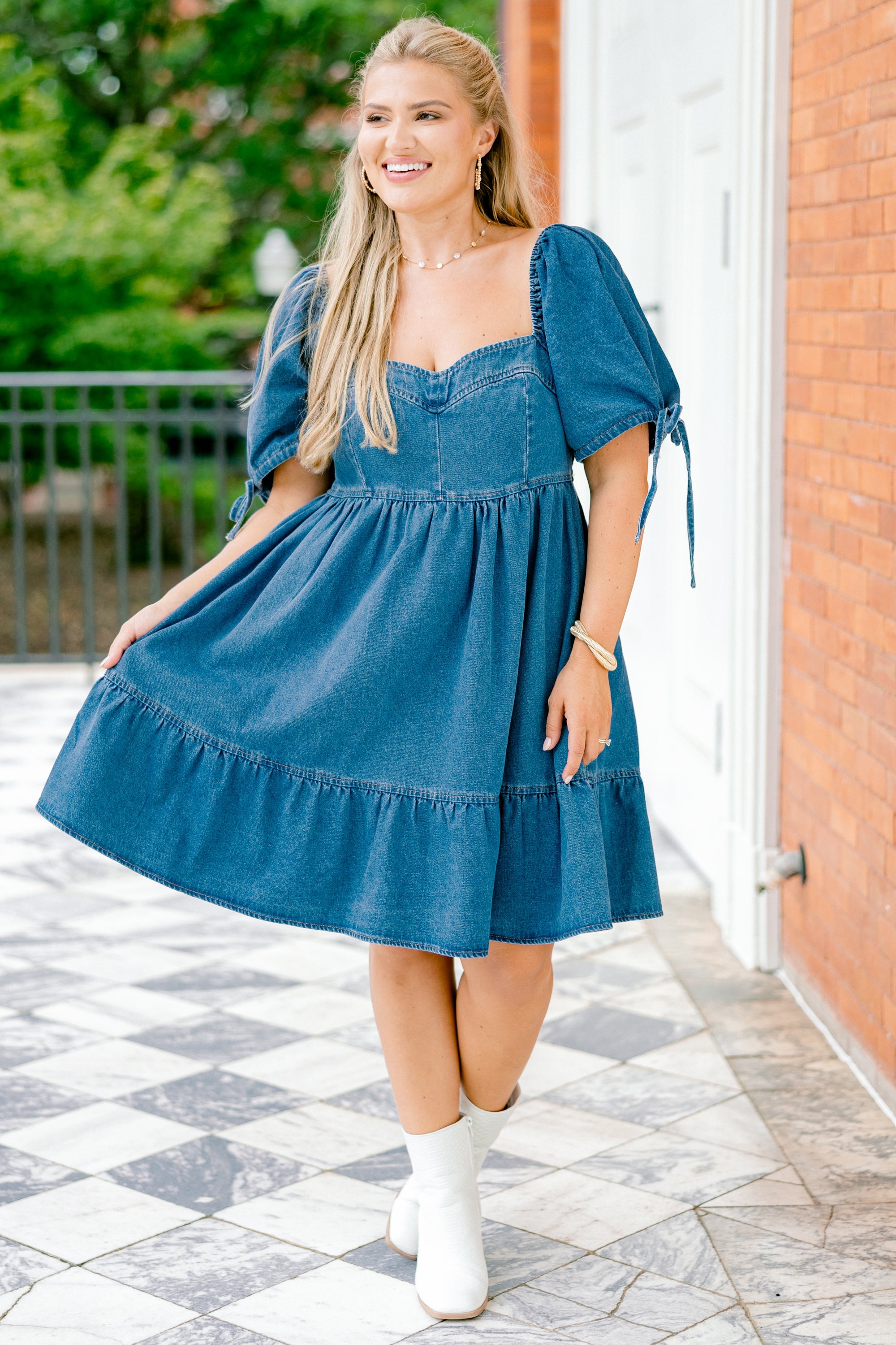 Denim Love Dress, Blue