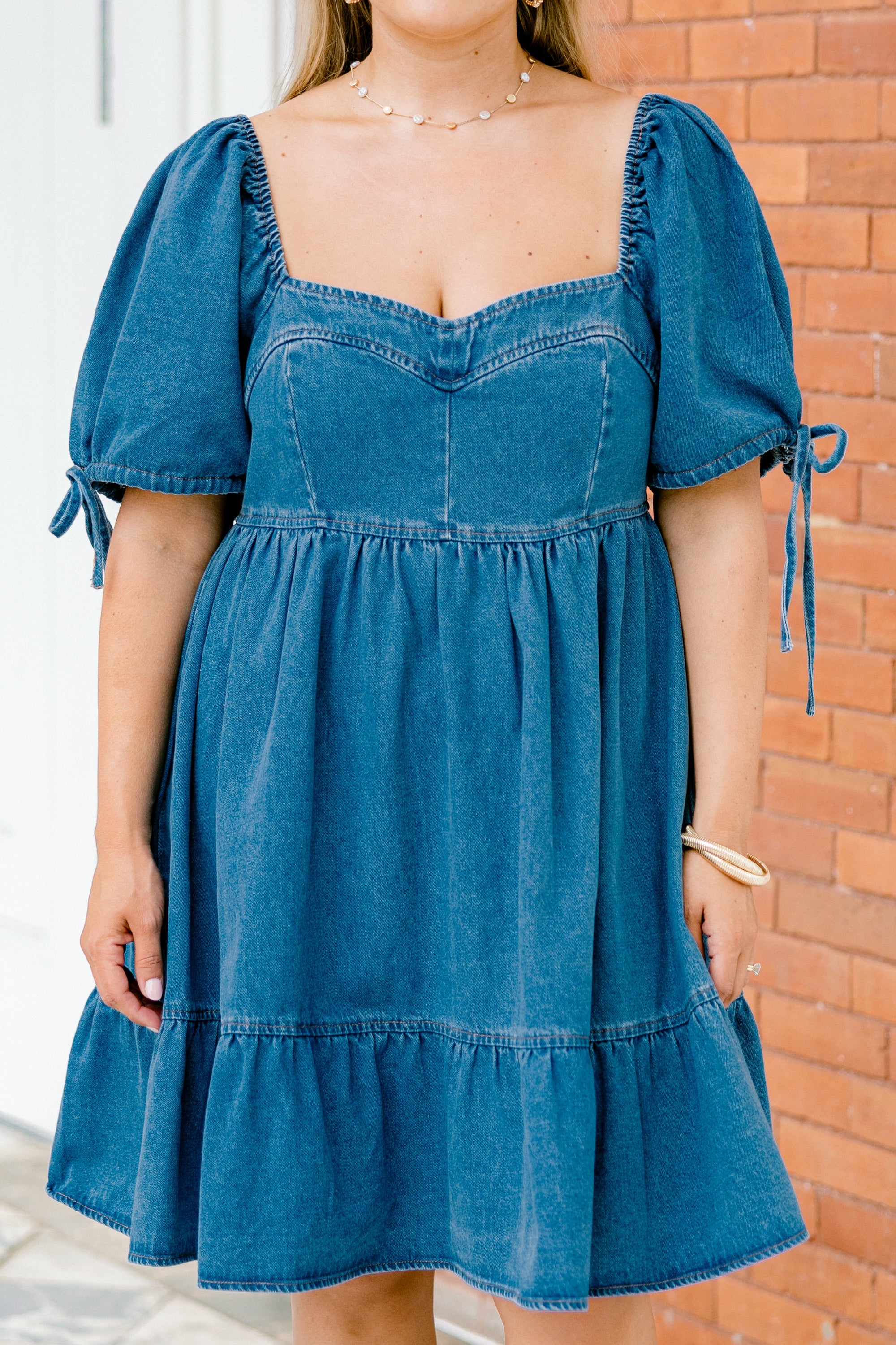 Denim Love Dress, Blue