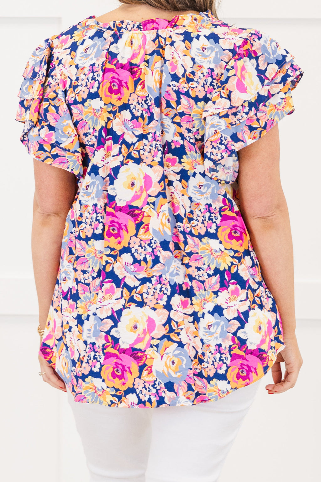 Dewdrop Darling Top, Navy-Pink