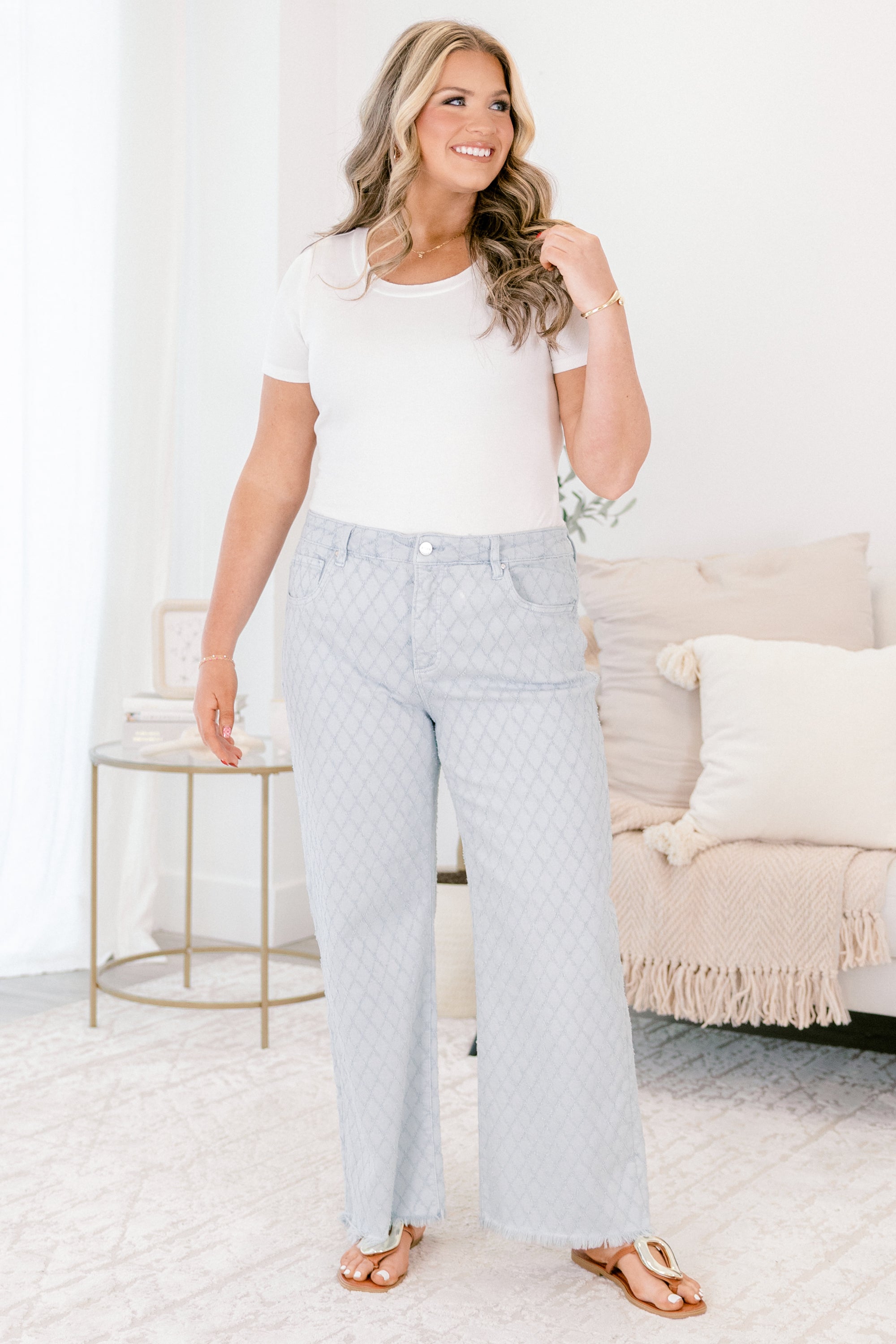 Diamond Of The Evening Jeans, Light Blue