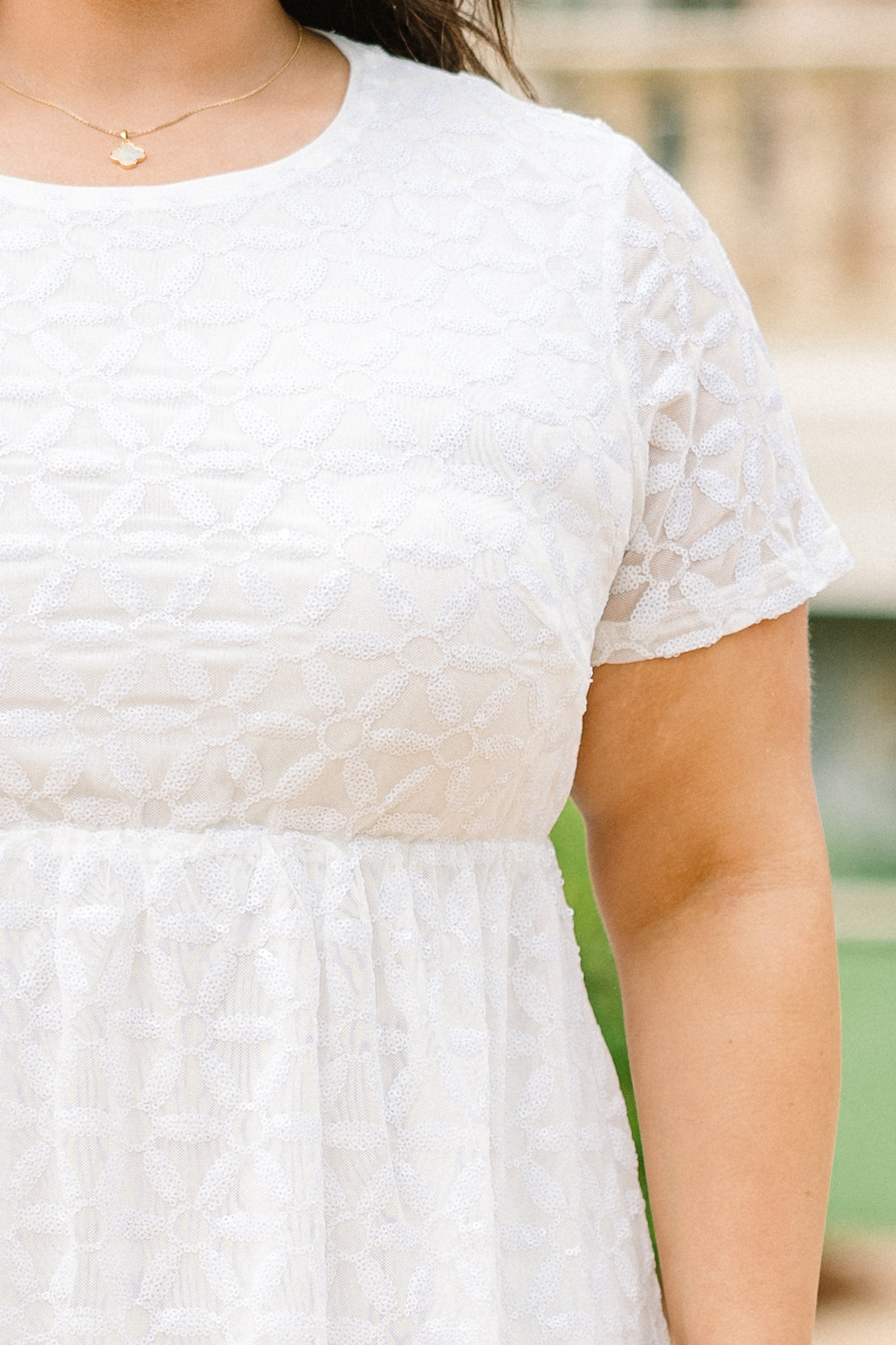 Diamond Season Dress, White