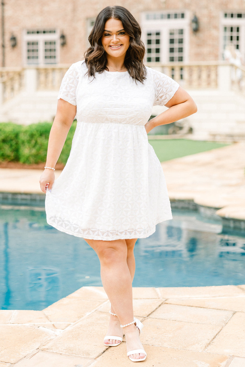 Diamond Season Dress, White
