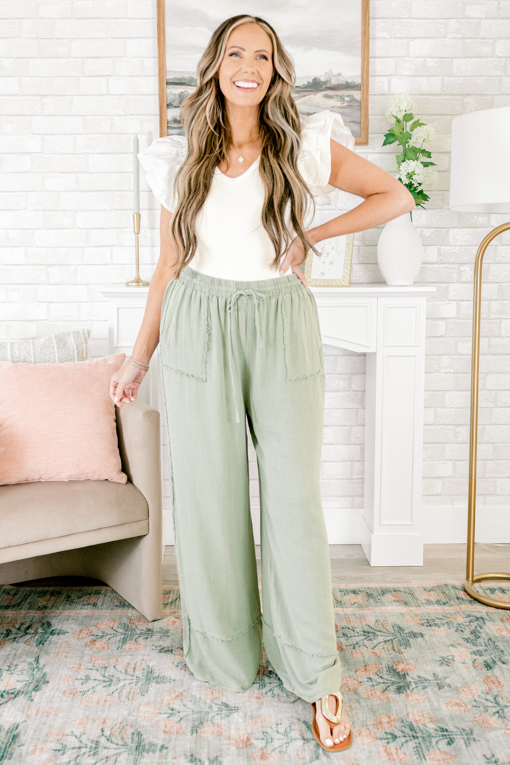 Discover Who You Are Pants, Aqua Blue