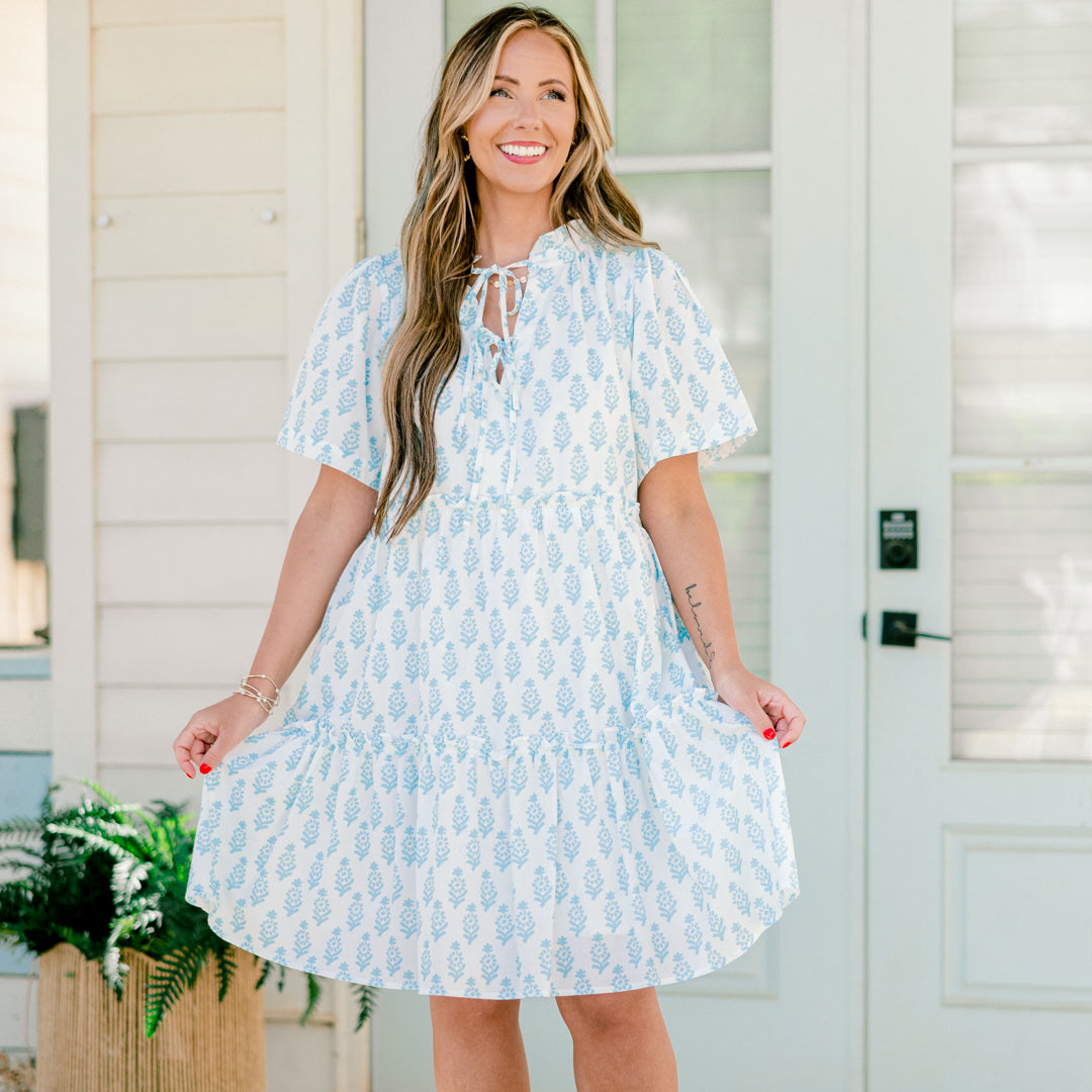 Distant Moon Dress, White