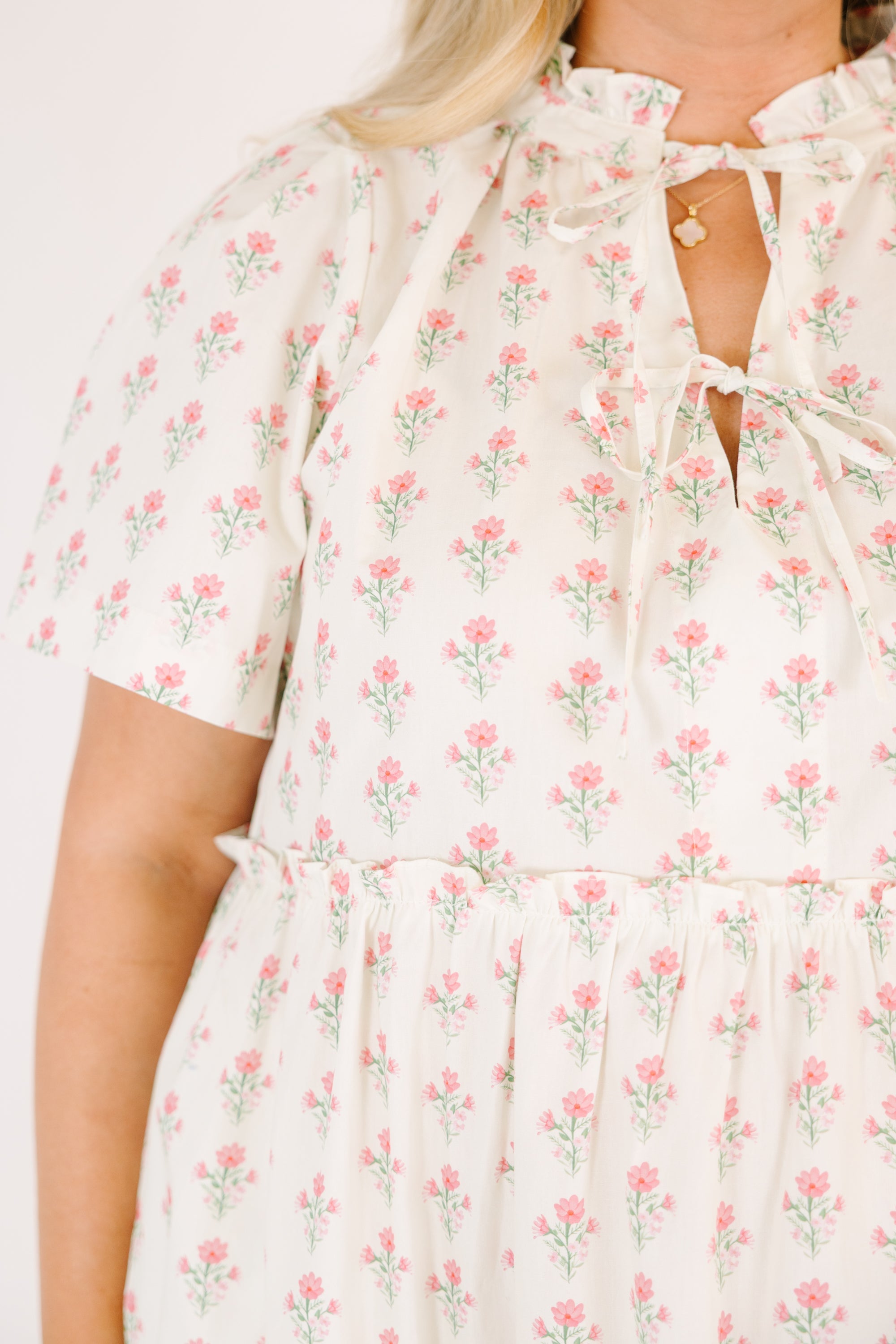 Distant Moon Dress, Cream Mix