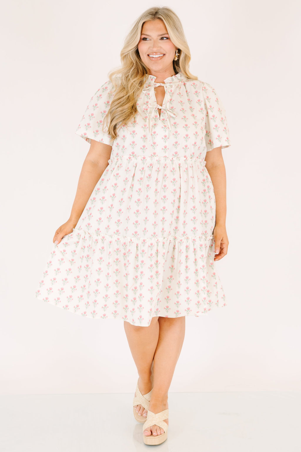 Distant Moon Dress, Cream Mix