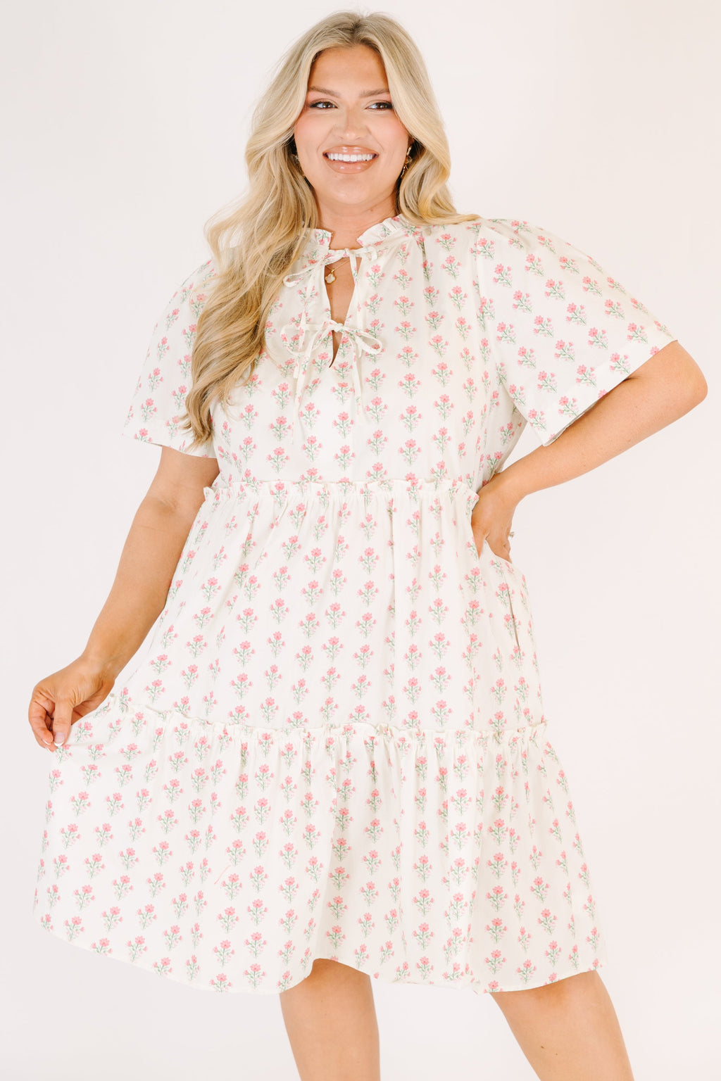 Distant Moon Dress, Cream Mix
