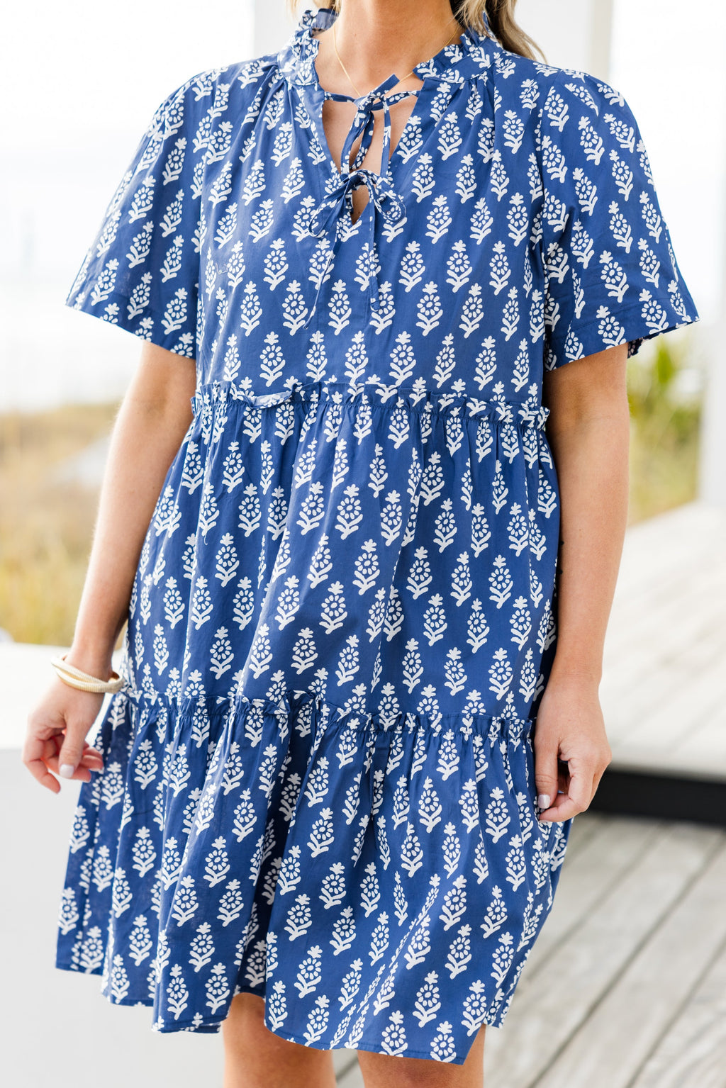 Distant Moon Dress, Navy