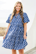 Distant Moon Dress, Navy
