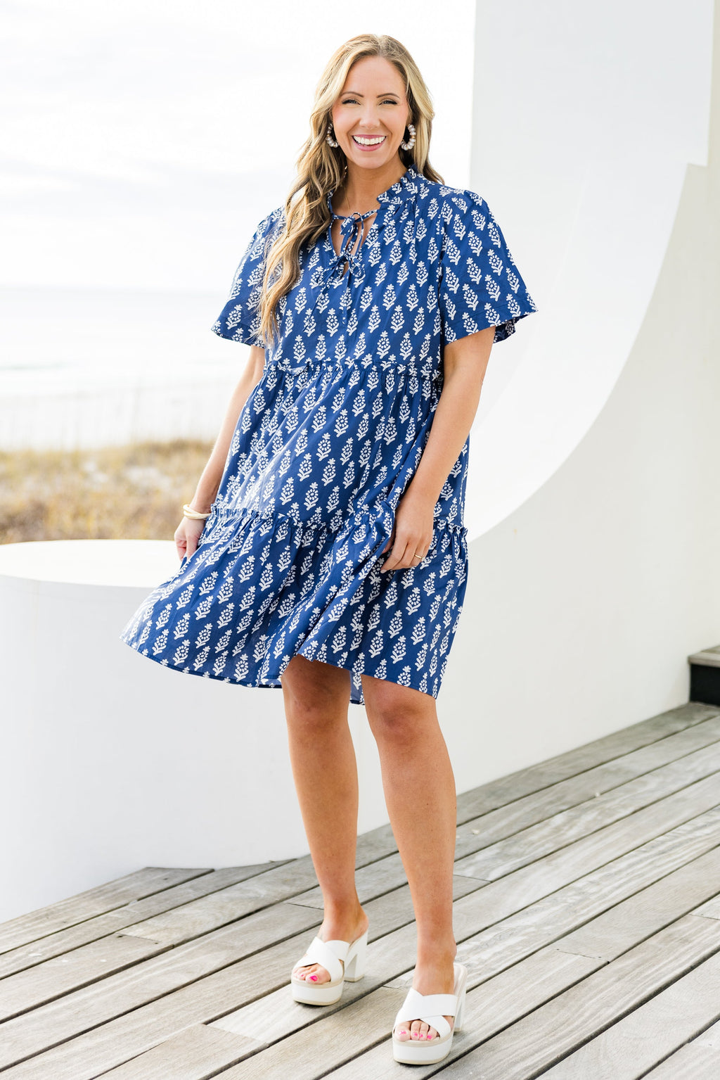 Distant Moon Dress, Navy