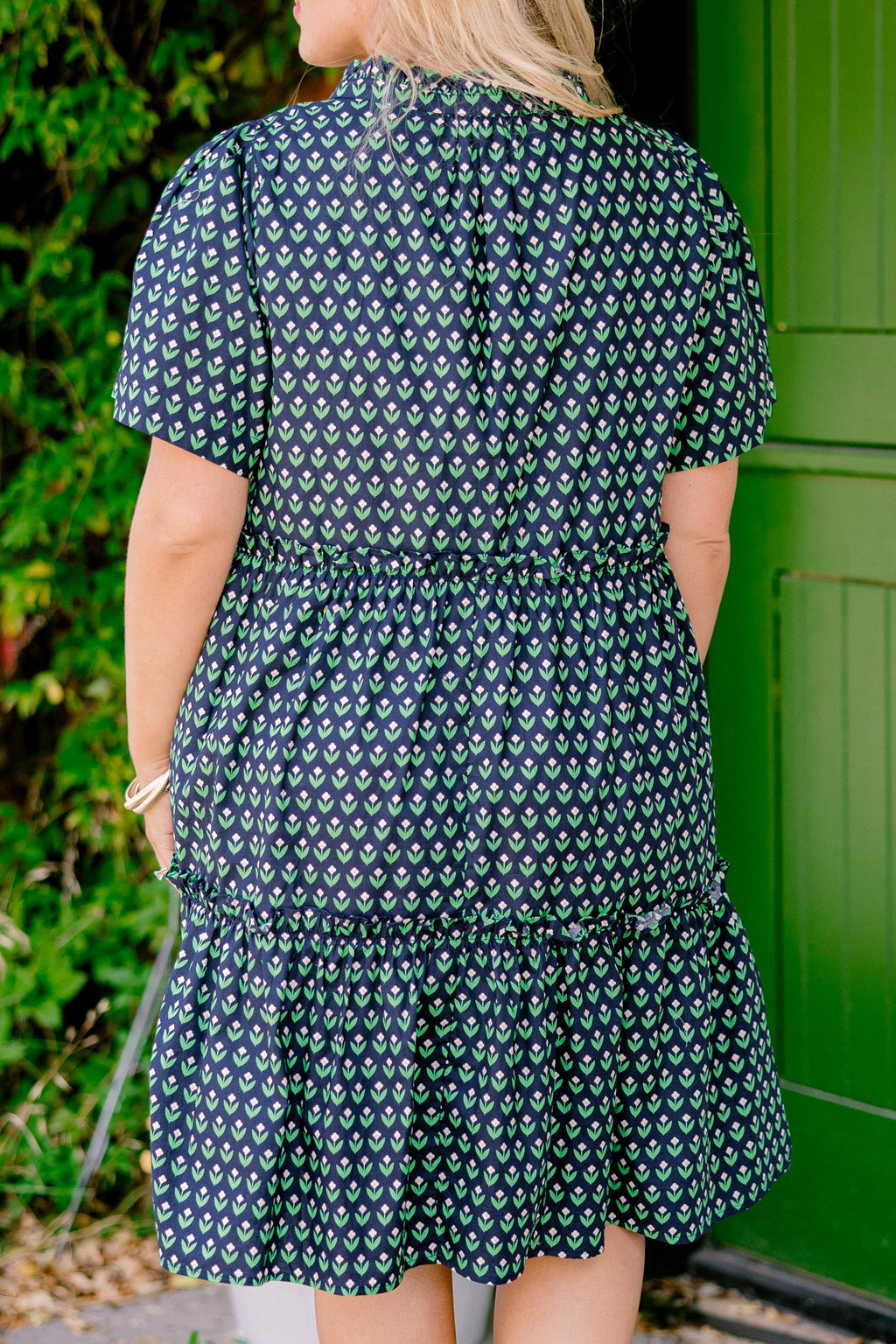 Distant Moon Dress, Navy Floral