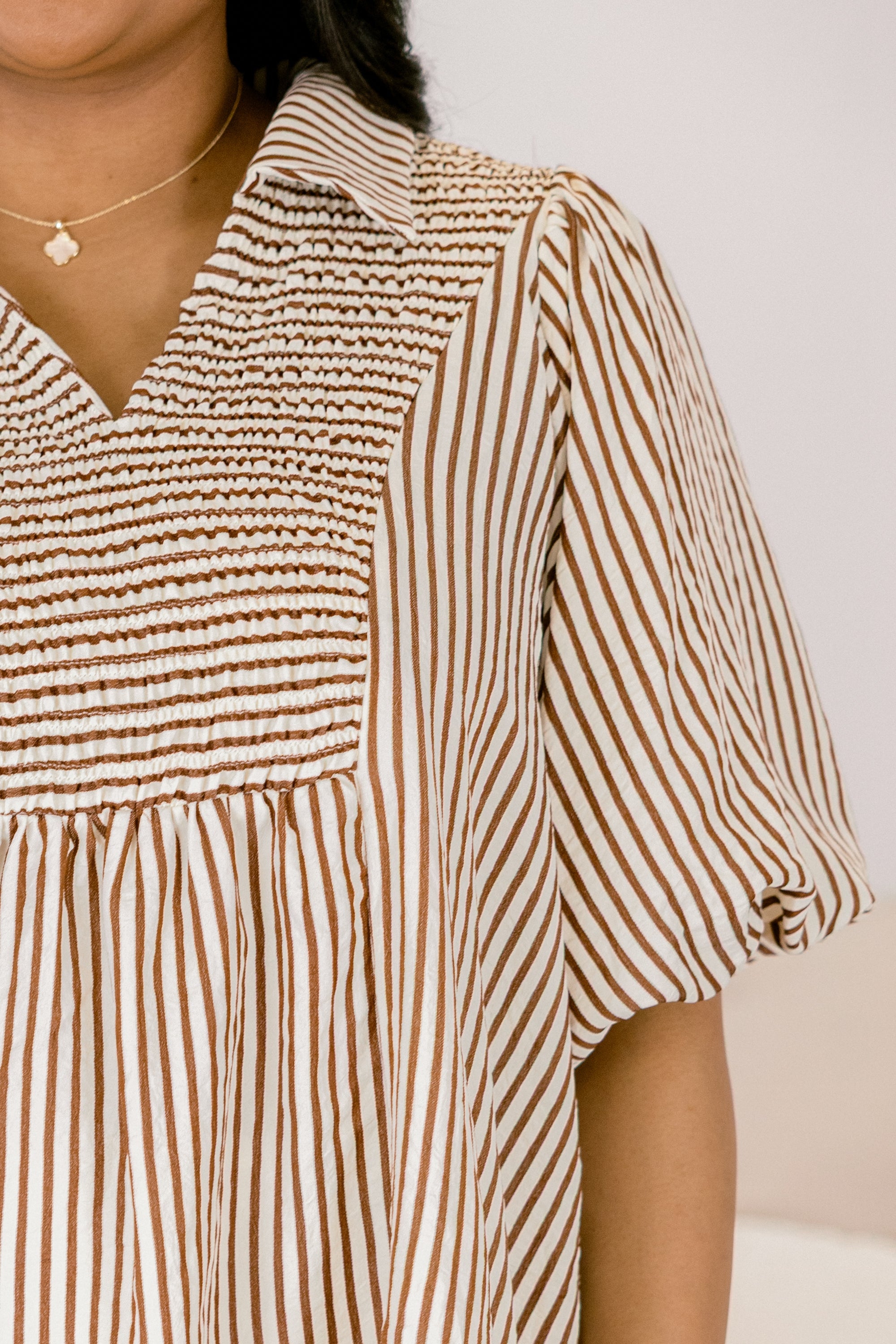 Do It All Top, Brown Stripe