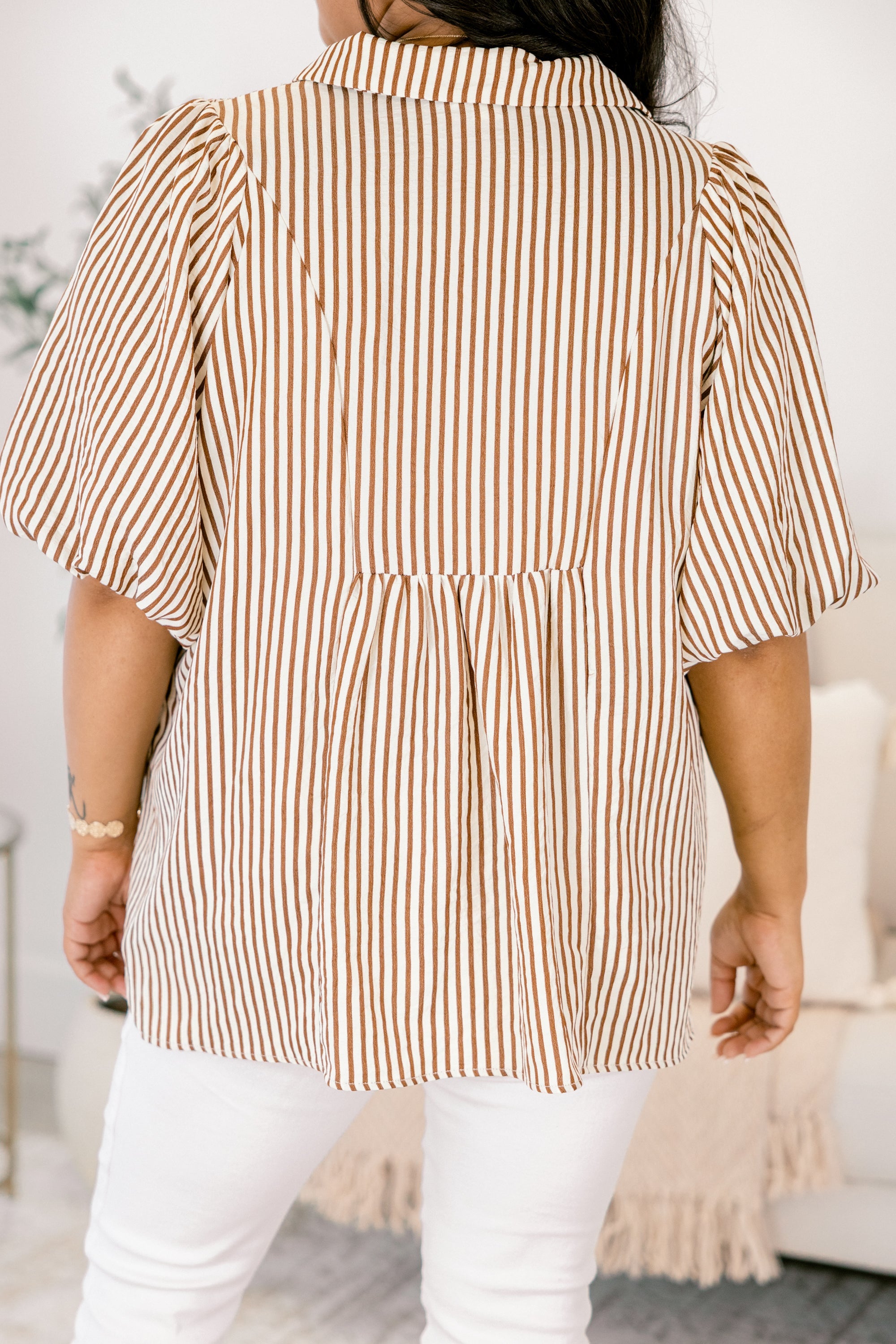 Do It All Top, Brown Stripe