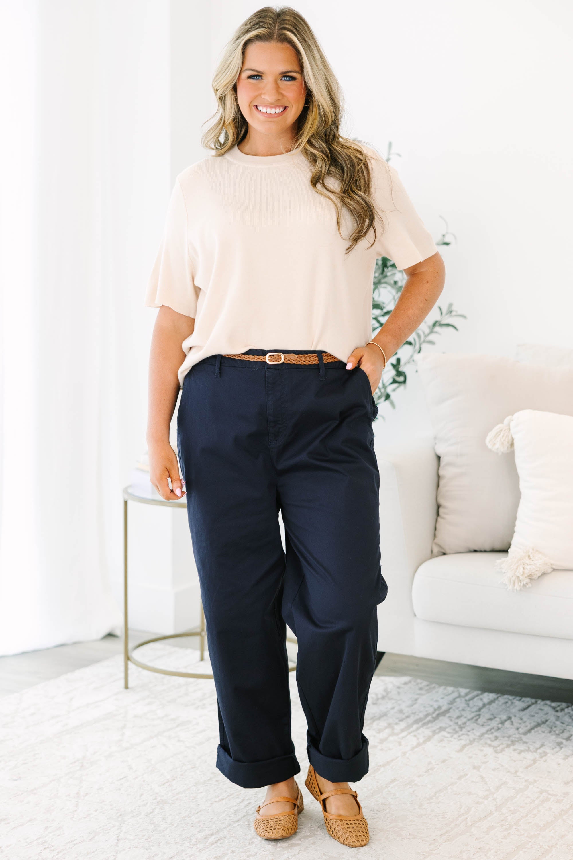 Do It My Way Pants, Navy