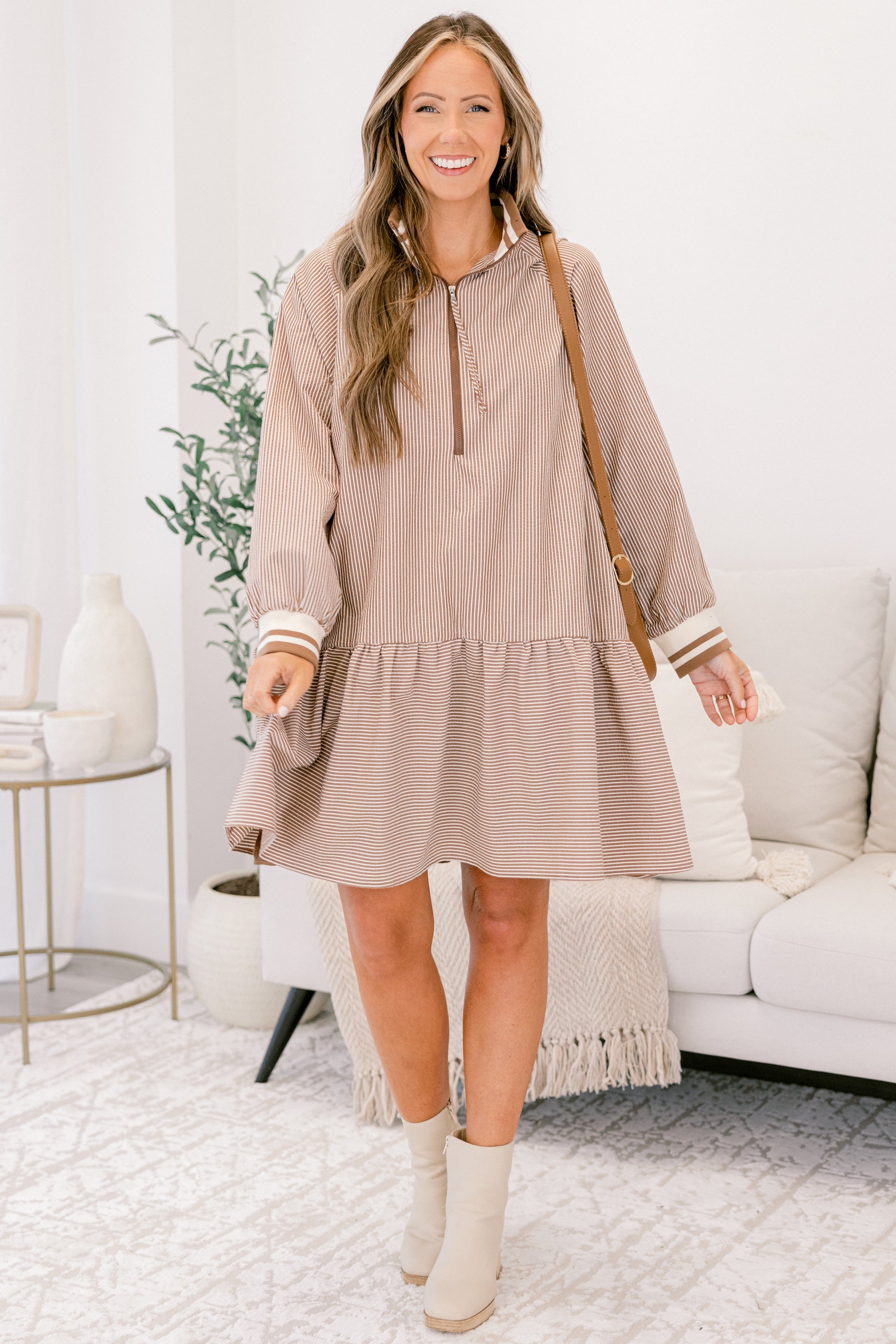 Do Your Thing Dress, Brown