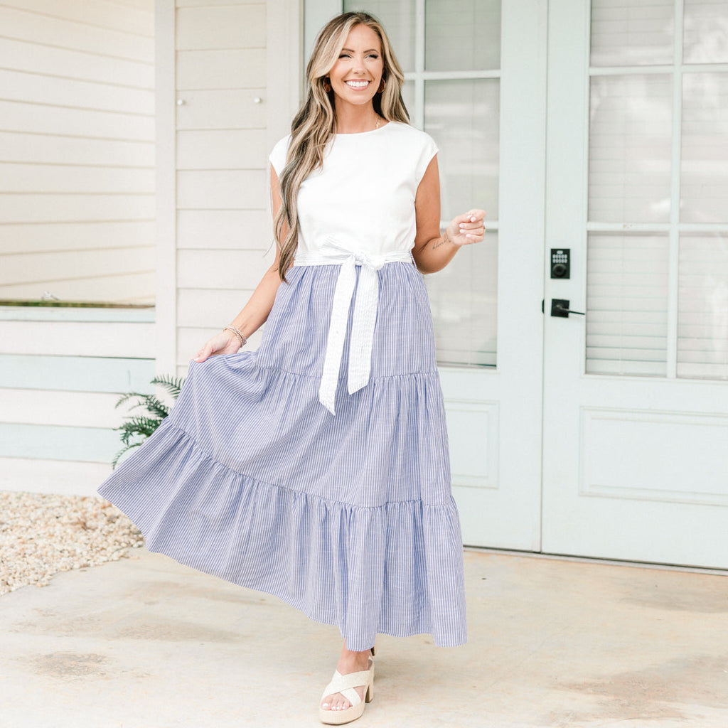 Doing It My Way Dress, Blue