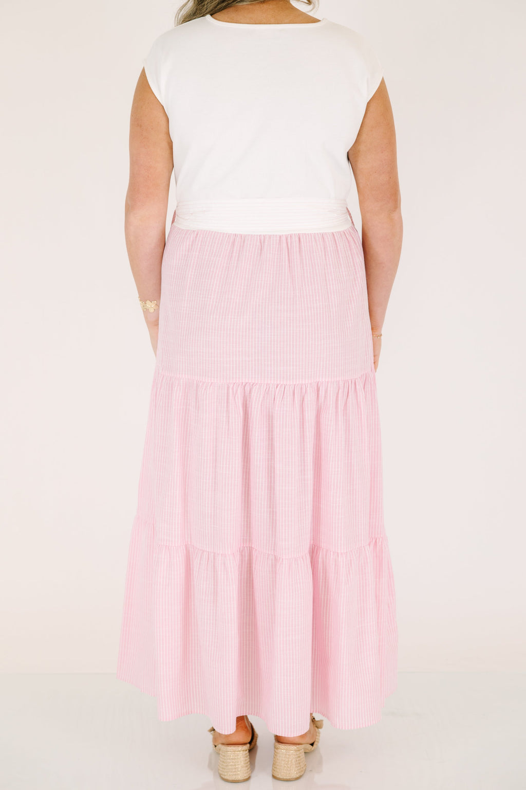 Doing It My Way Dress, Pink Stripe