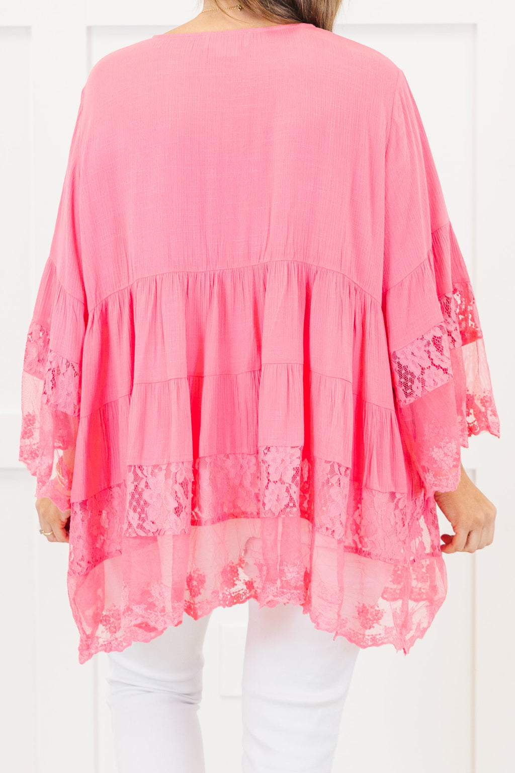 Don't Fail Me Now Blouse, Hot Pink