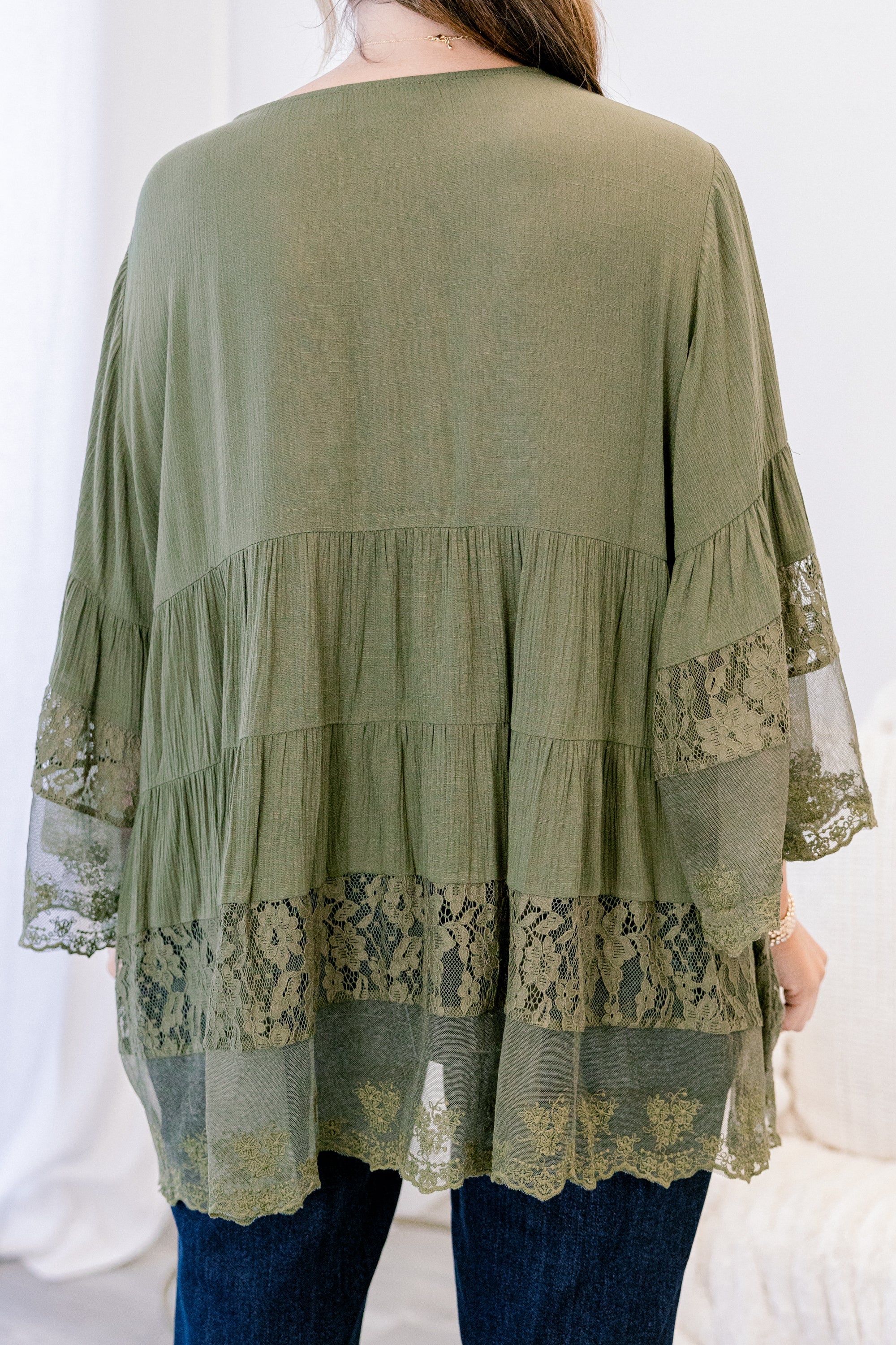 Don't Fail Me Now Blouse, Olive
