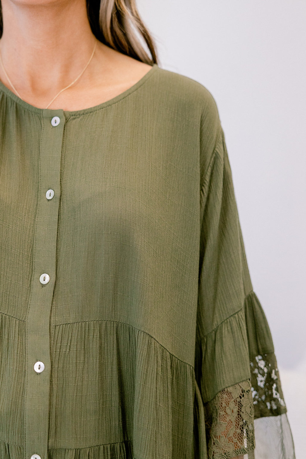 Don't Fail Me Now Blouse, Olive