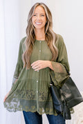 Don't Fail Me Now Blouse, Olive
