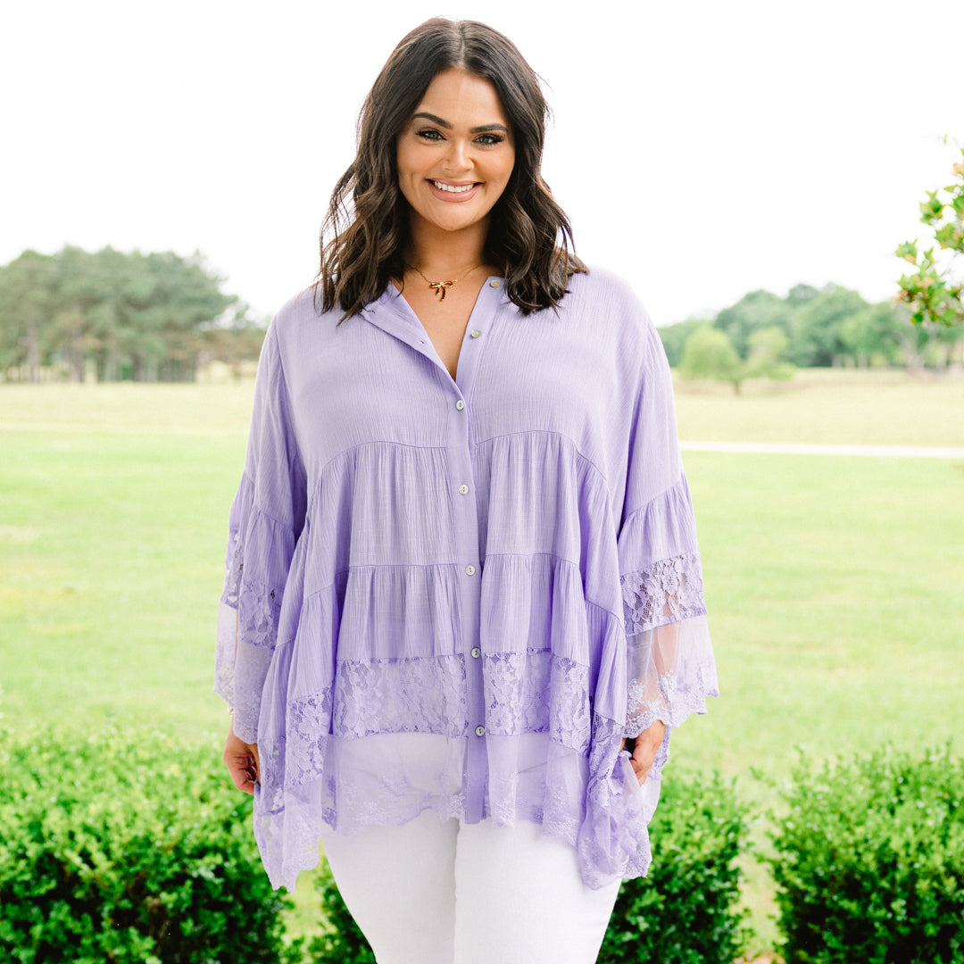 Don't Fail Me Now Blouse, Purple