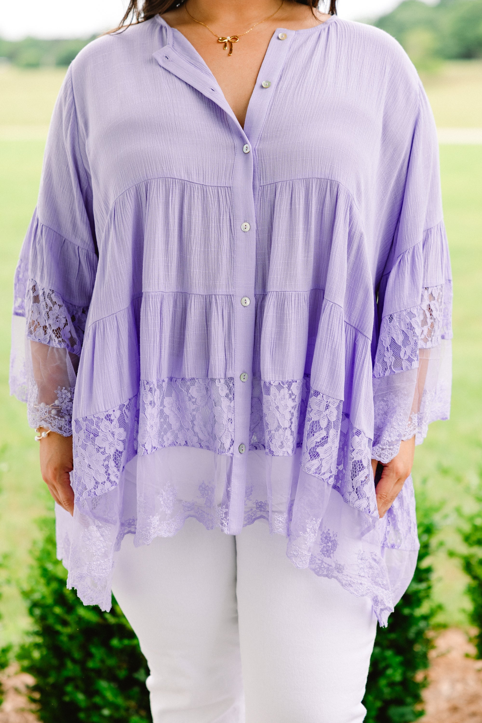 Don't Fail Me Now Blouse, Purple