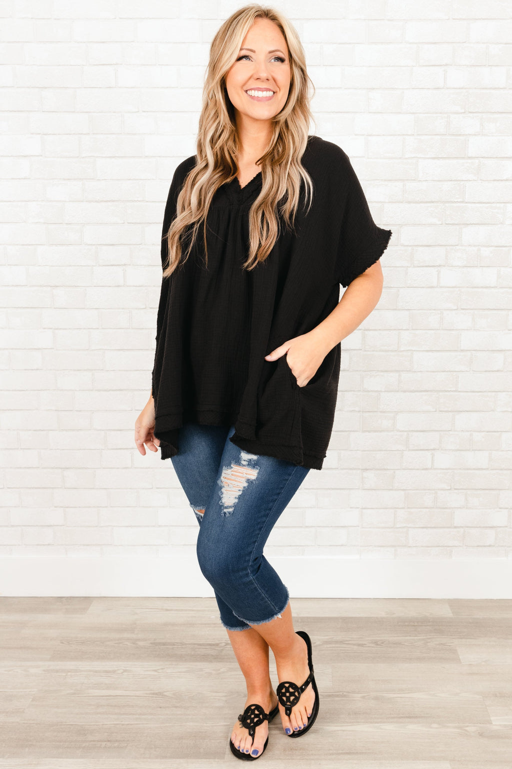 Don't Keep Me Away Top, Black
