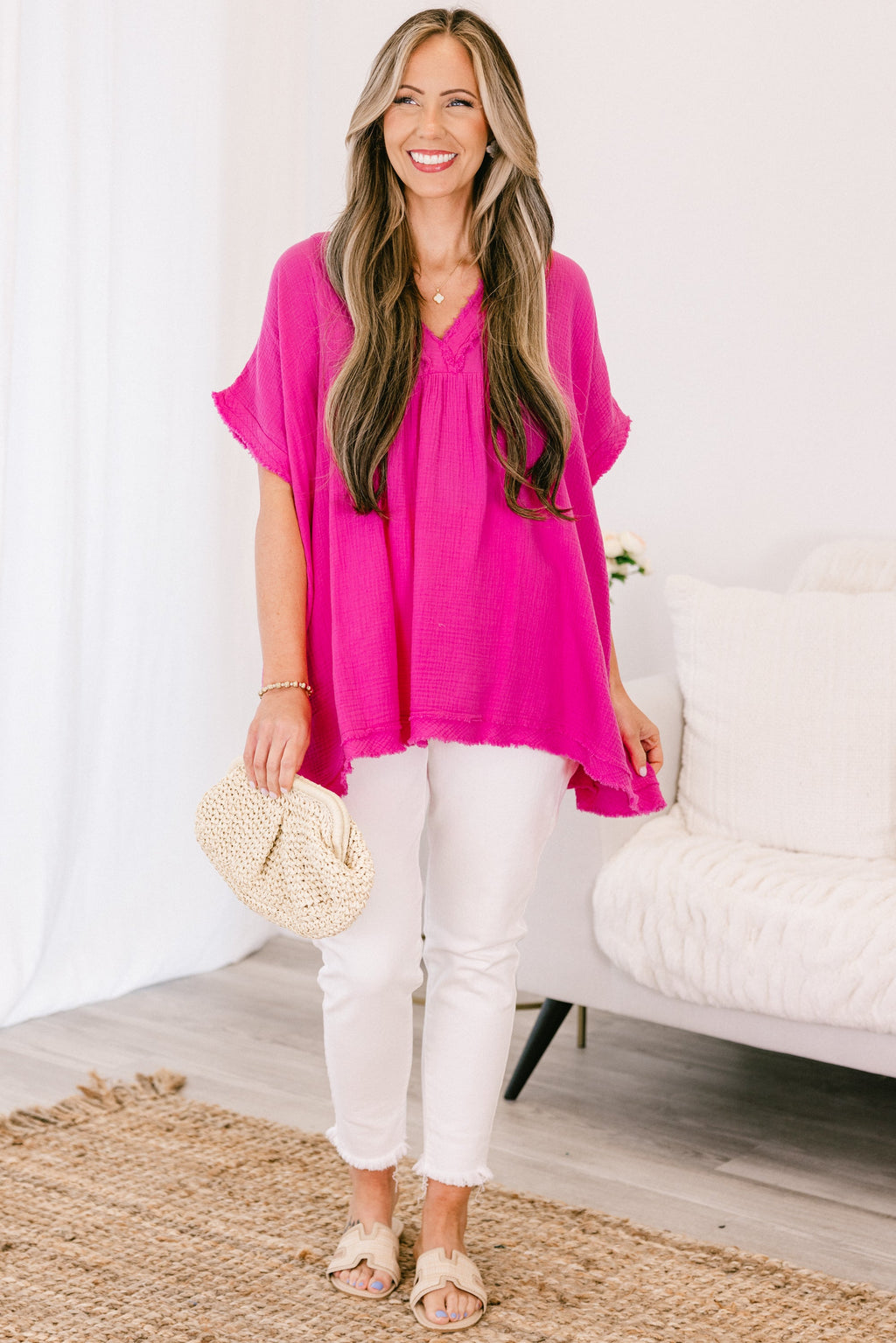 Don't Keep Me Away Top, Neon Hot Pink