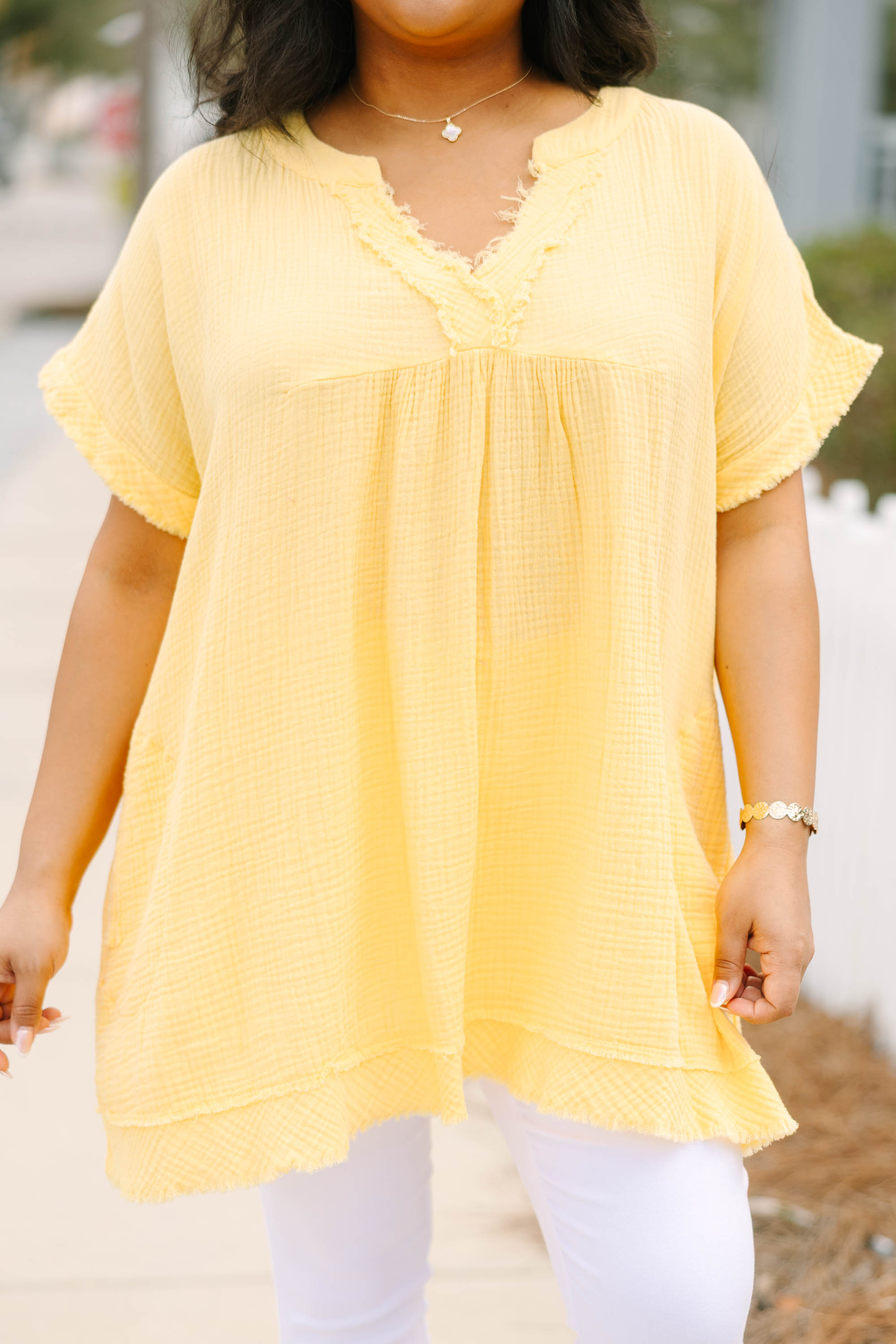 Don't Keep Me Away Top, Yellow